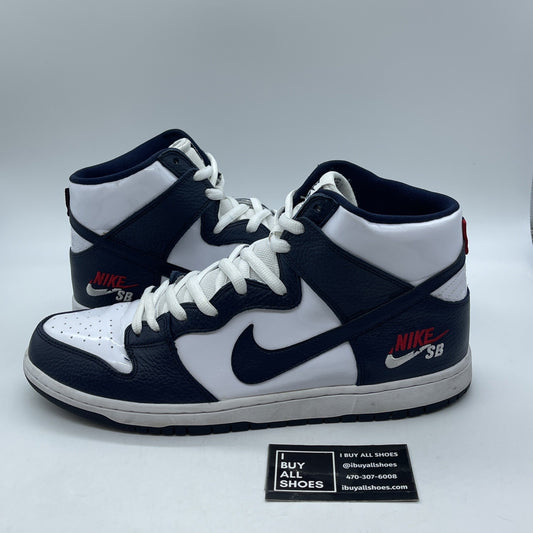 Size 14 - Nike SB Dunk Pro High Dream Team Blue White Leather (854851-441)
