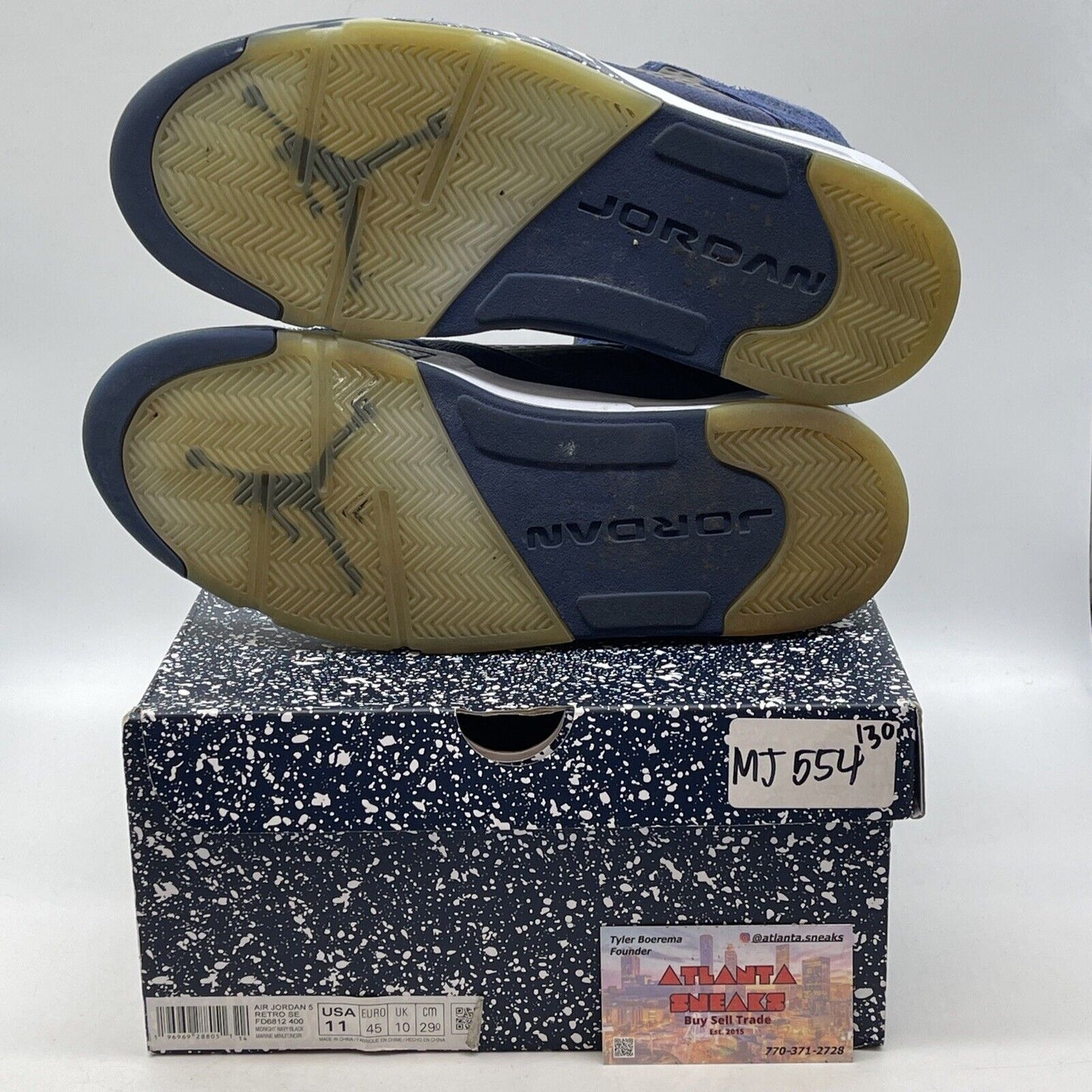 Size 11 - Air Jordan 5 Retro SE Midnight Navy White Black Suede (FD6812-400)