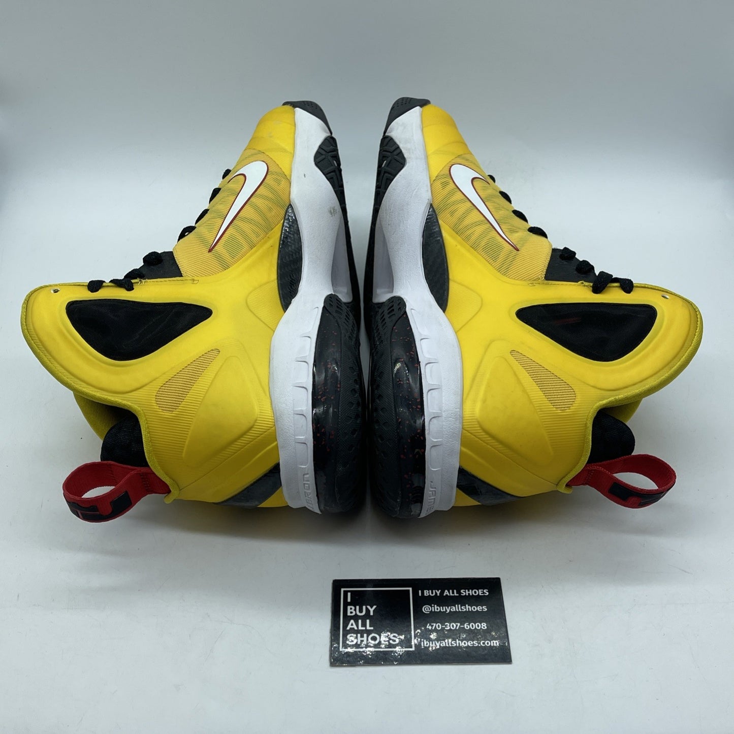 Size 13 - Nike LeBron 9 P.S. Elite Taxi Yellow Black Leather (516958-700)