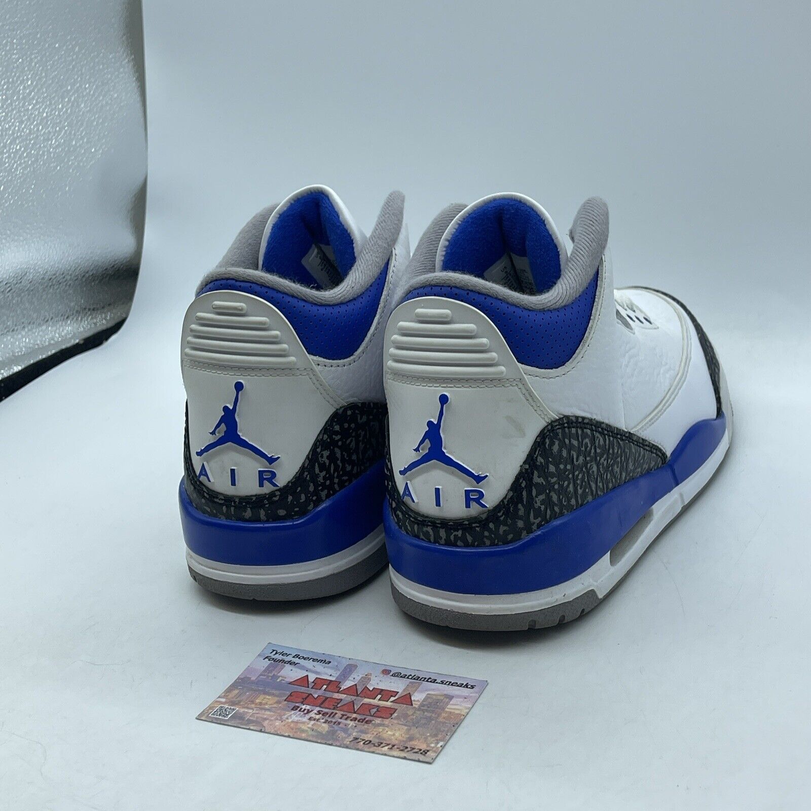 Size 9 - Jordan 3 Retro Mid Racer Blue White Leather Grey Suede (CT8532-145)