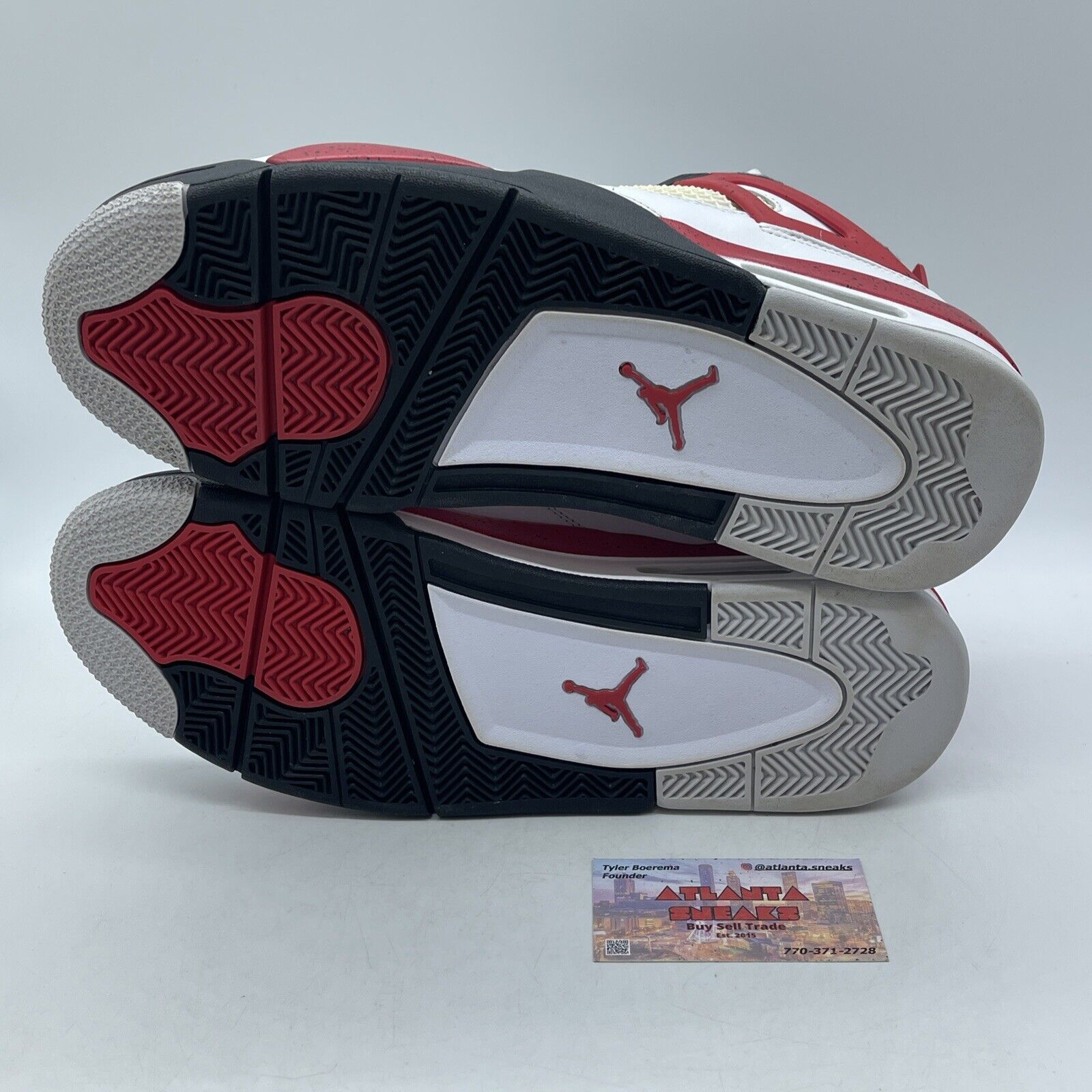 Size 12 - Jordan 4 Retro Mid Red Cement Red Black White Leather (DH6927-161)