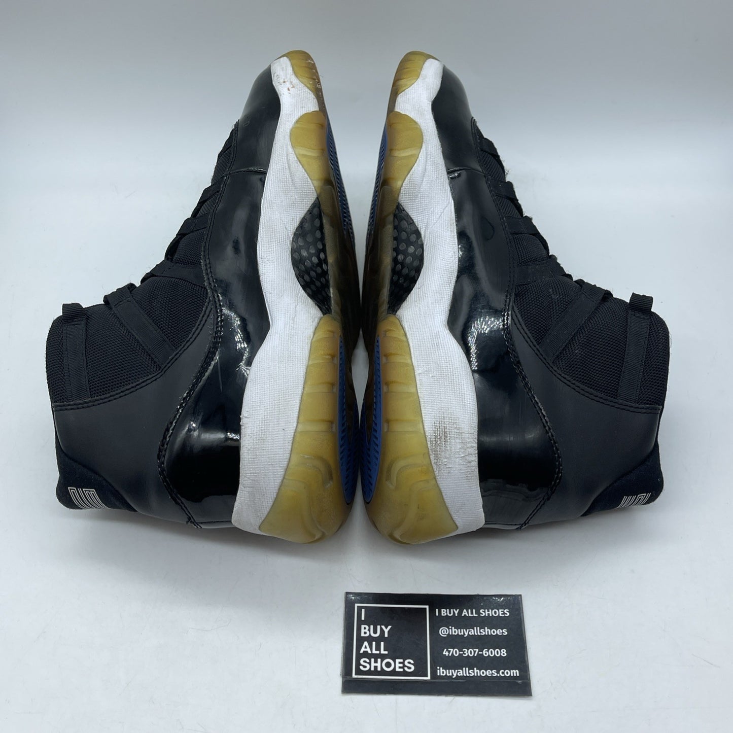 Size 13 - Air Jordan 11 Retro 2009 Space Jam Black Leather (378037-041)