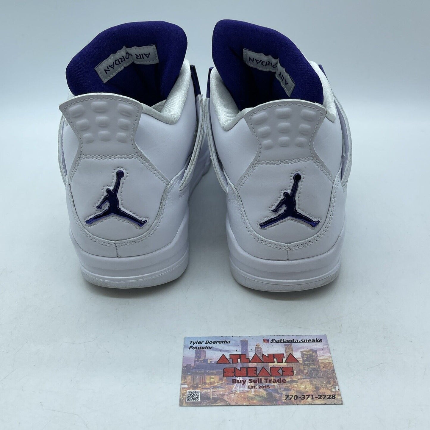 Size 8.5 - Jordan 4 Retro Mid Purple Metallic White Leather (CT8527-115)