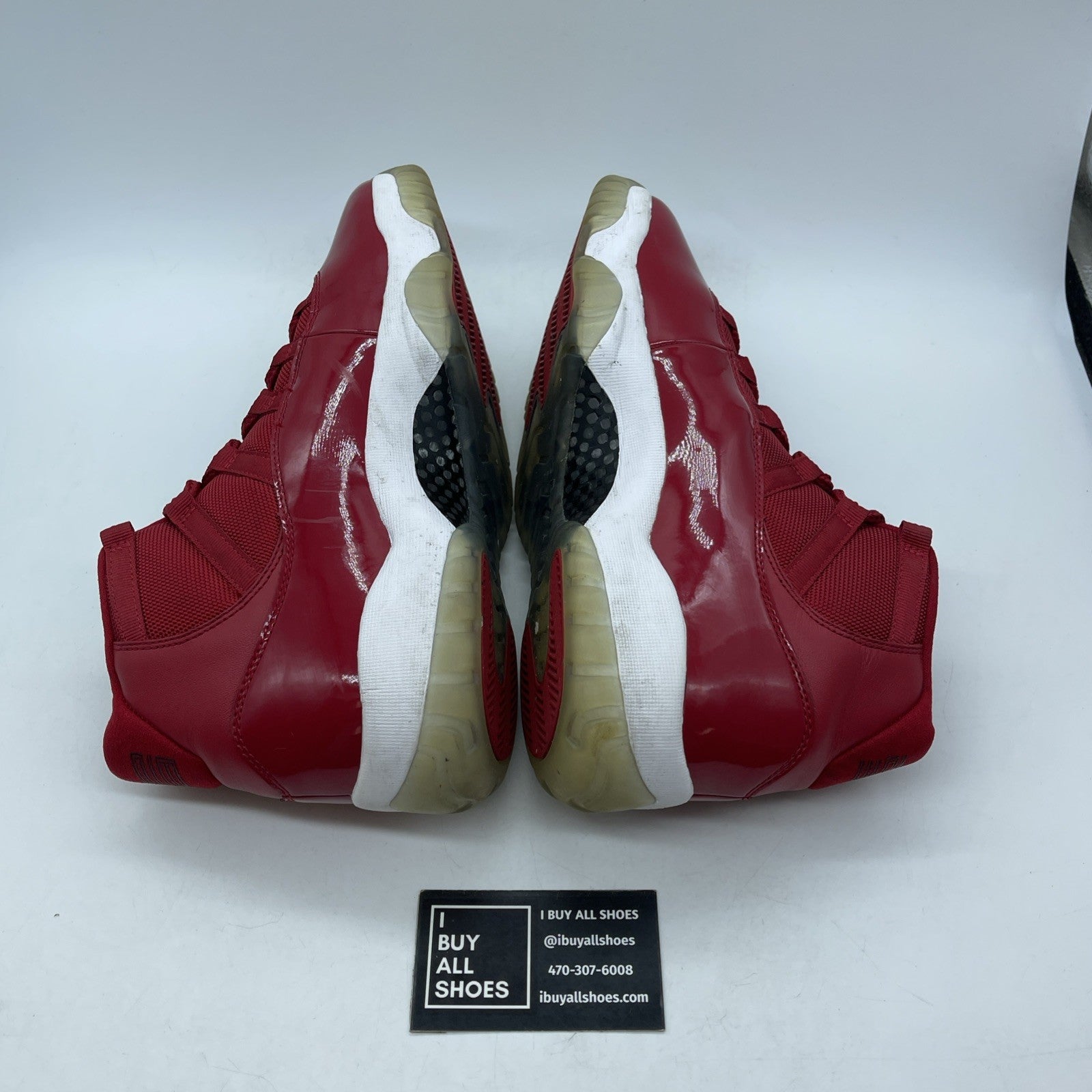 Size 9.5 - Jordan 11 Retro High Win Like '96 Red Black Suede (378037-623)