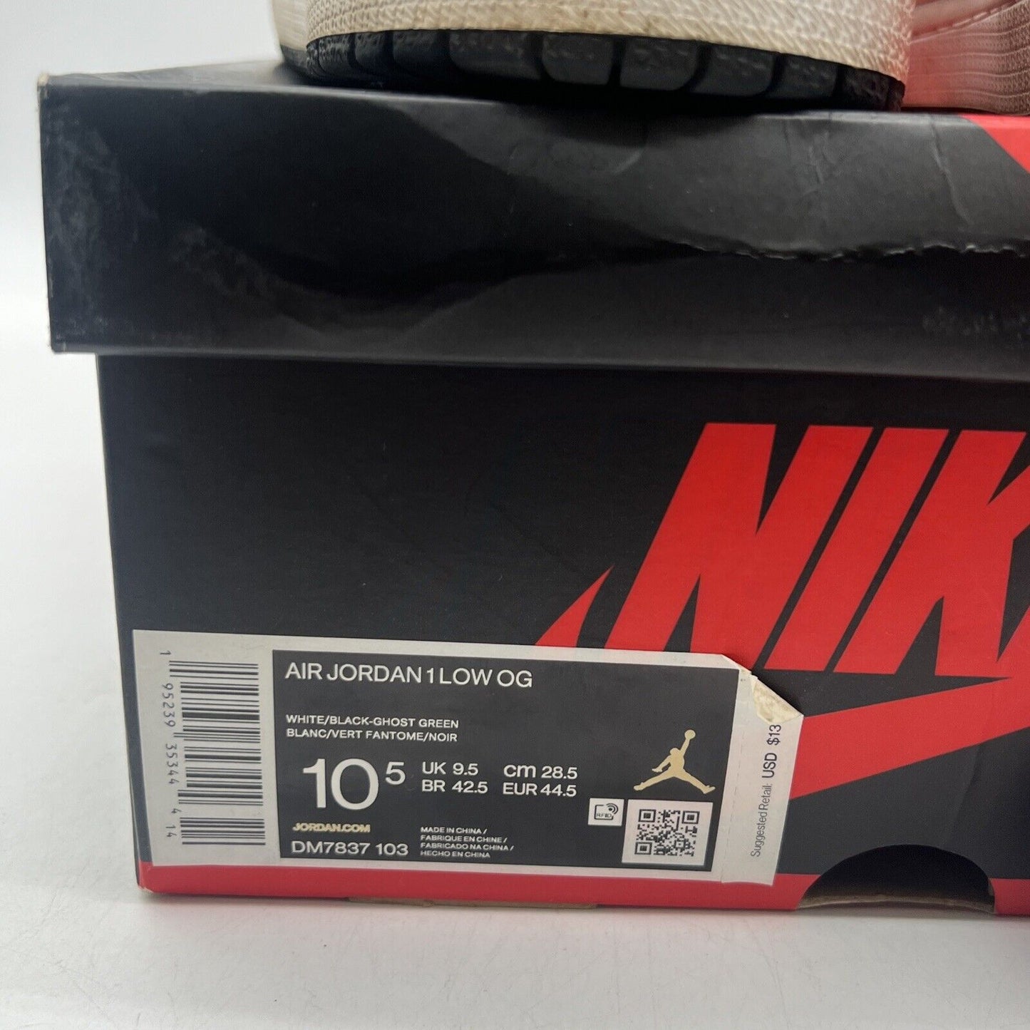 Size 10.5 - Air Jordan 1 OG Low Ghost Green (DM7837-103)