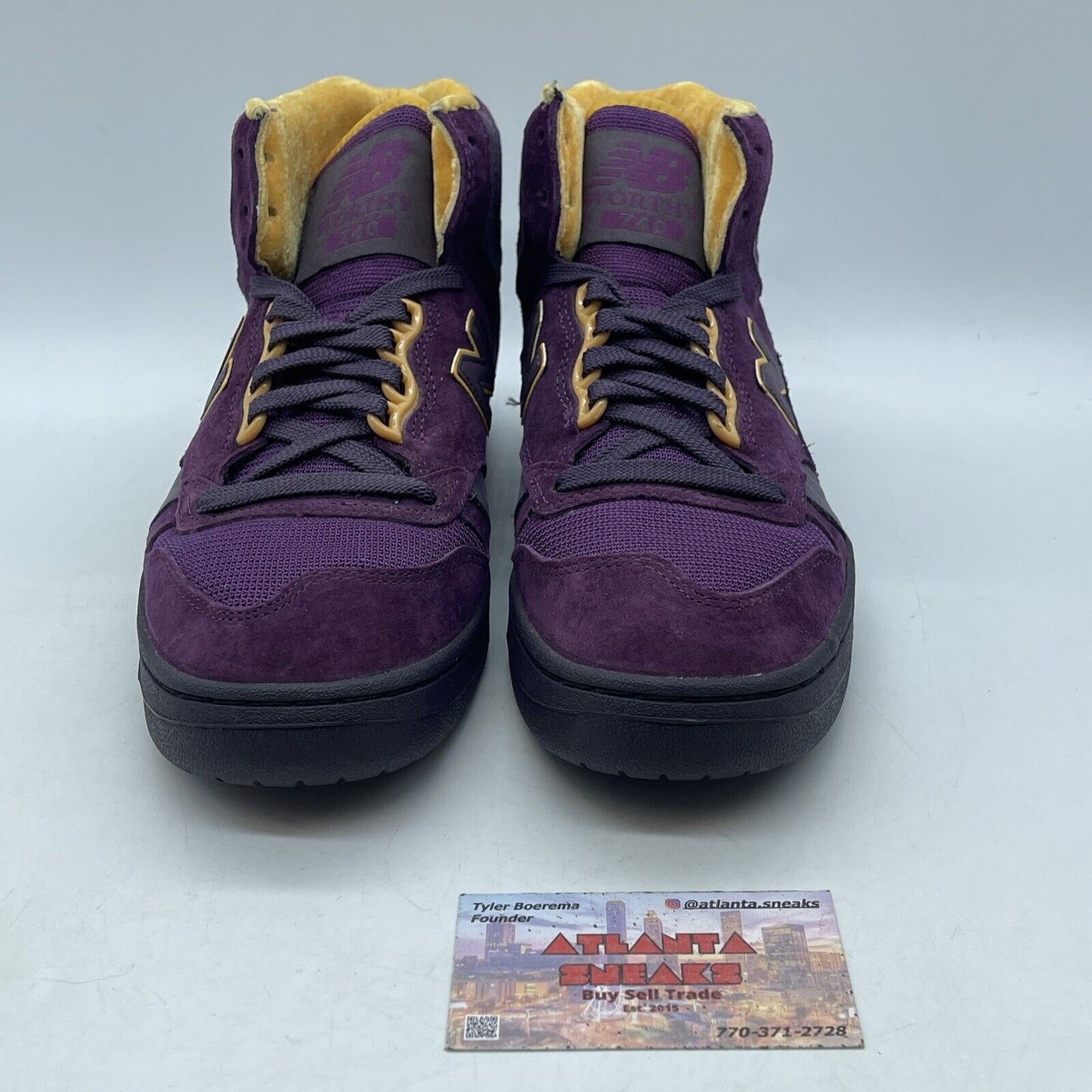 Size 8 - New Balance Packer x P740 Purple Reign Yellow Suede (P740PPR)