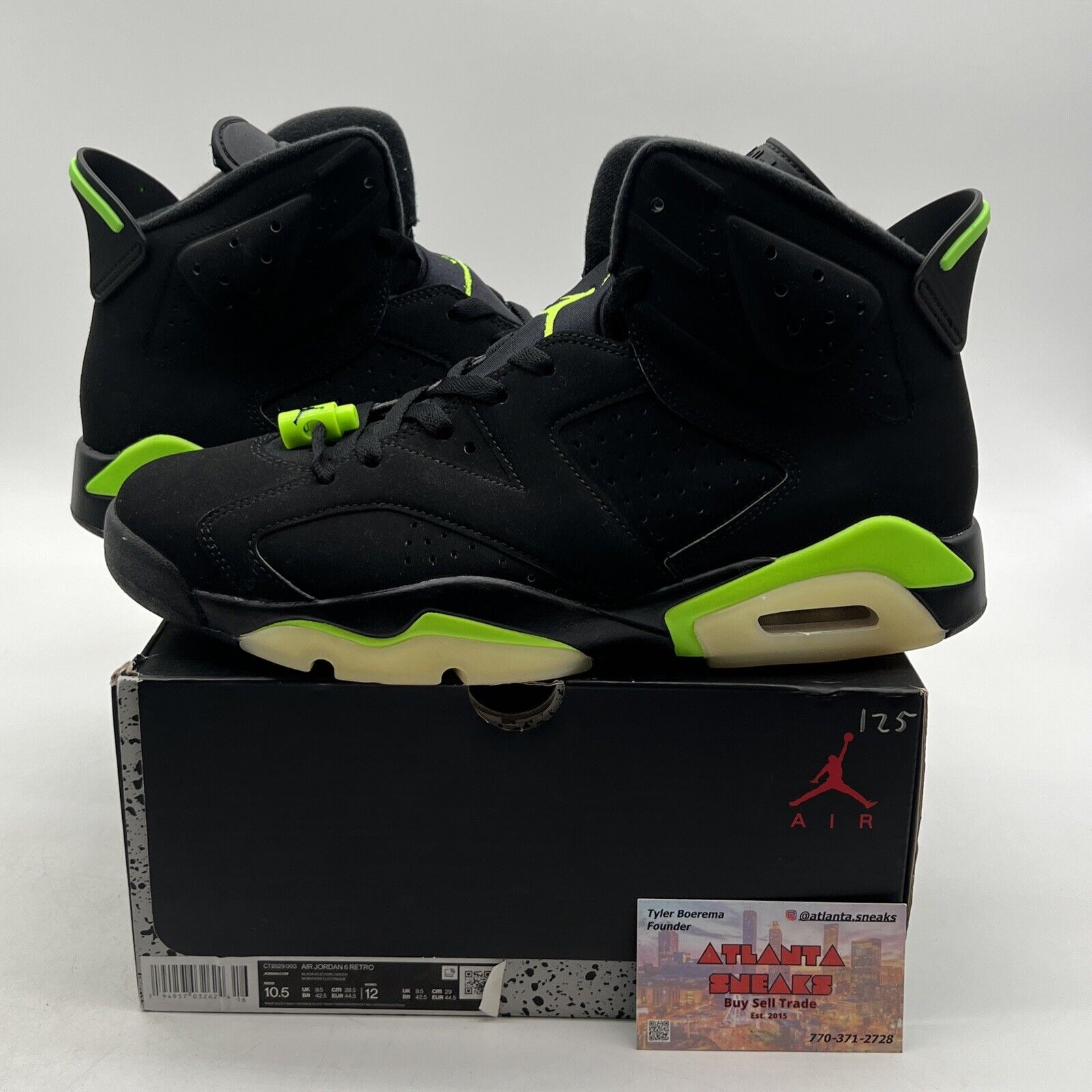 Size 10.5 - Jordan 6 Retro Electric Green 2021 (CT8529-003)