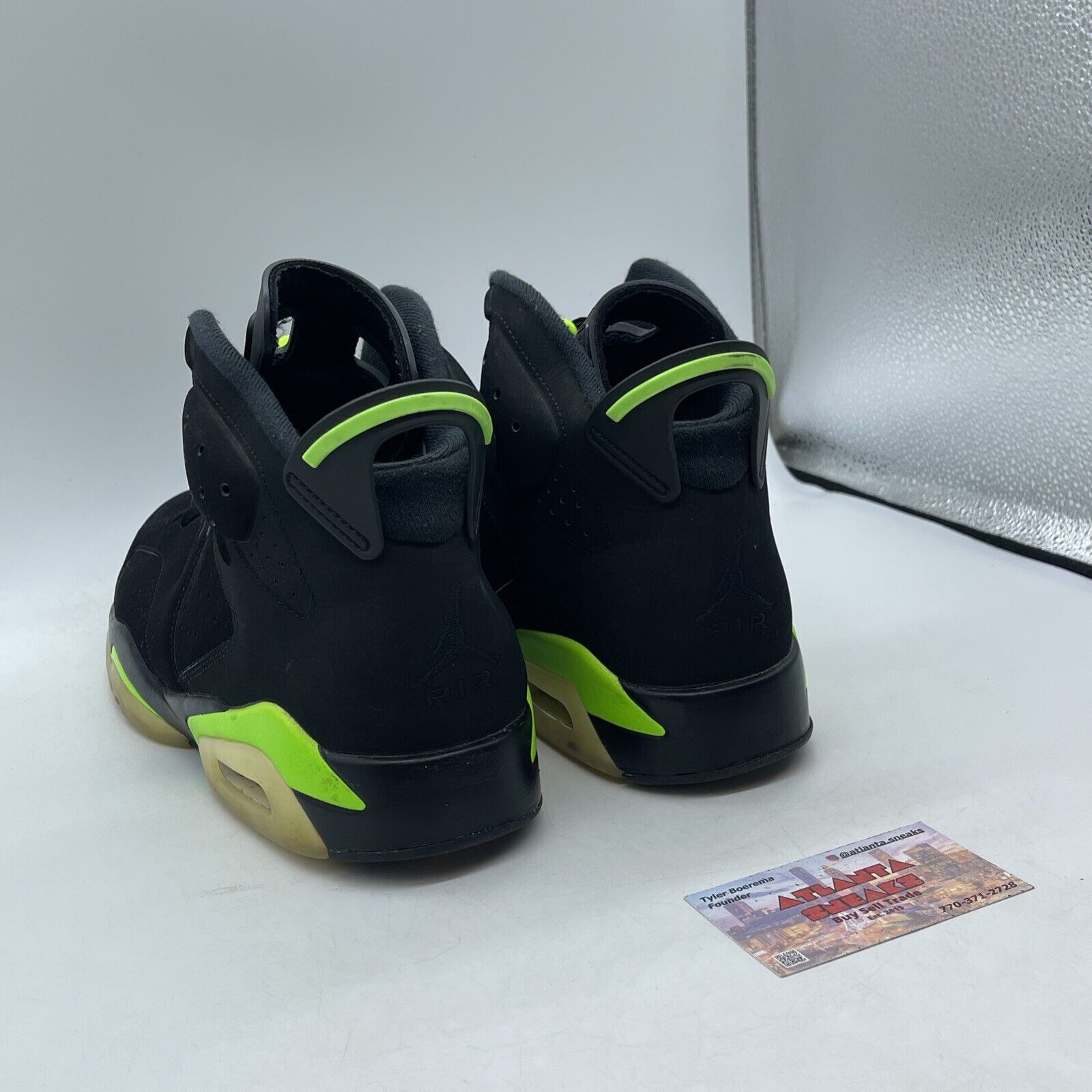 Size 11.5 - Jordan 6 Retro Electric Green Leather Black Suede (CT8529-003)