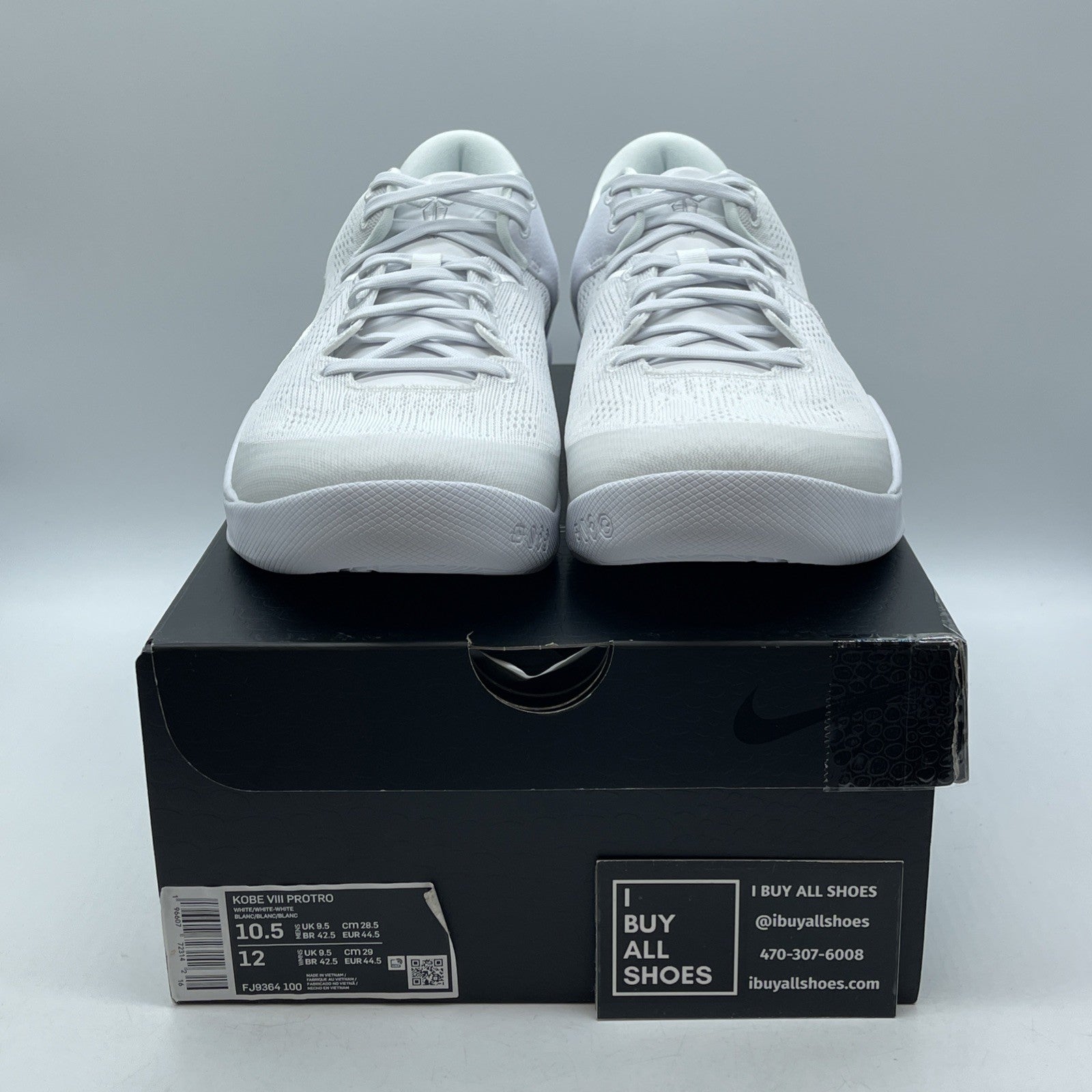 Size 10.5 - Nike Kobe 8 Protro Low Halo White Suede (FJ9364-100)