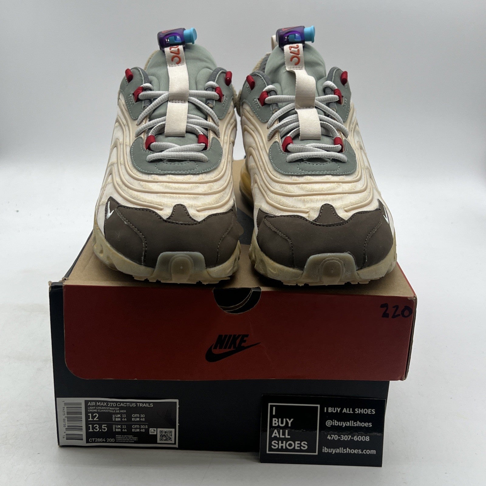 Size 12 - Nike Travis Scott x Air Max 270 React ENG Cactus Trails (CT2864-200)