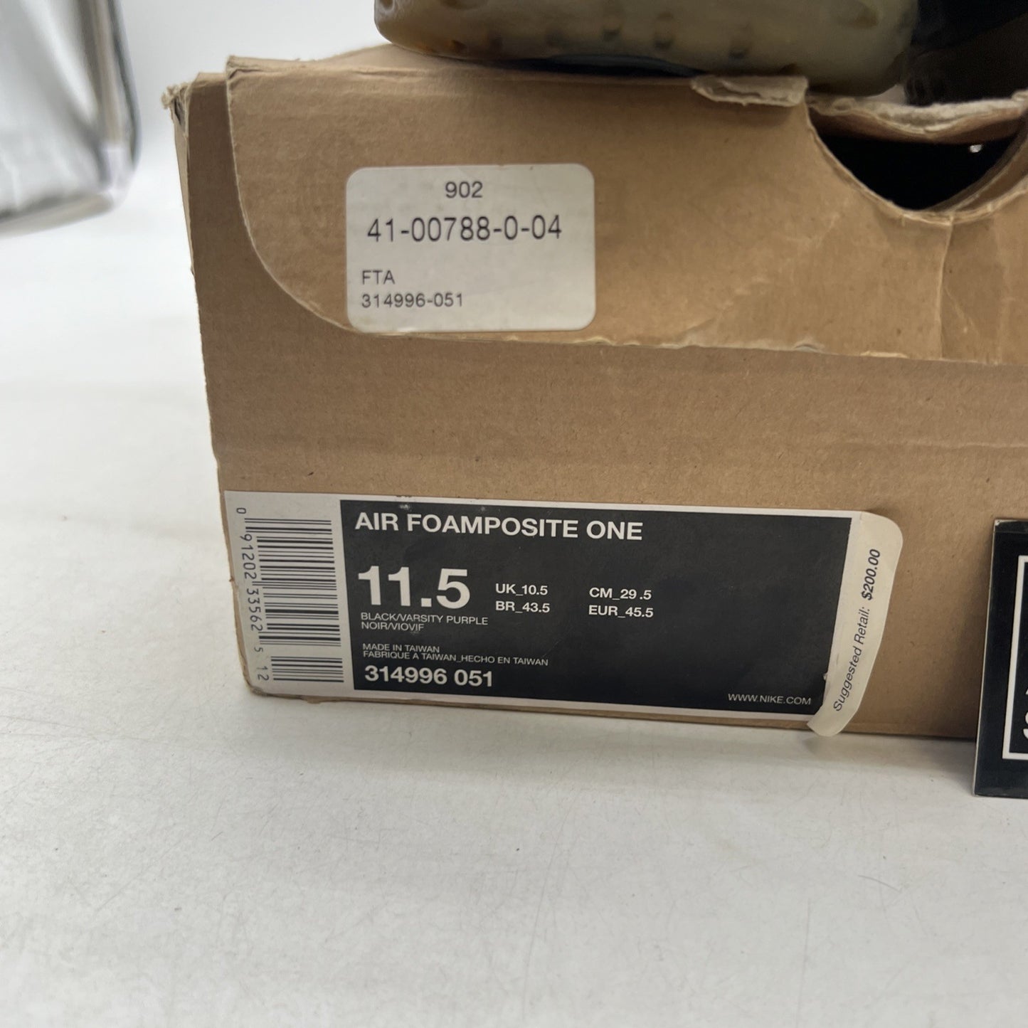 Size 11.5 - Nike Air Foamposite One 2010 Eggplant (314996-051)