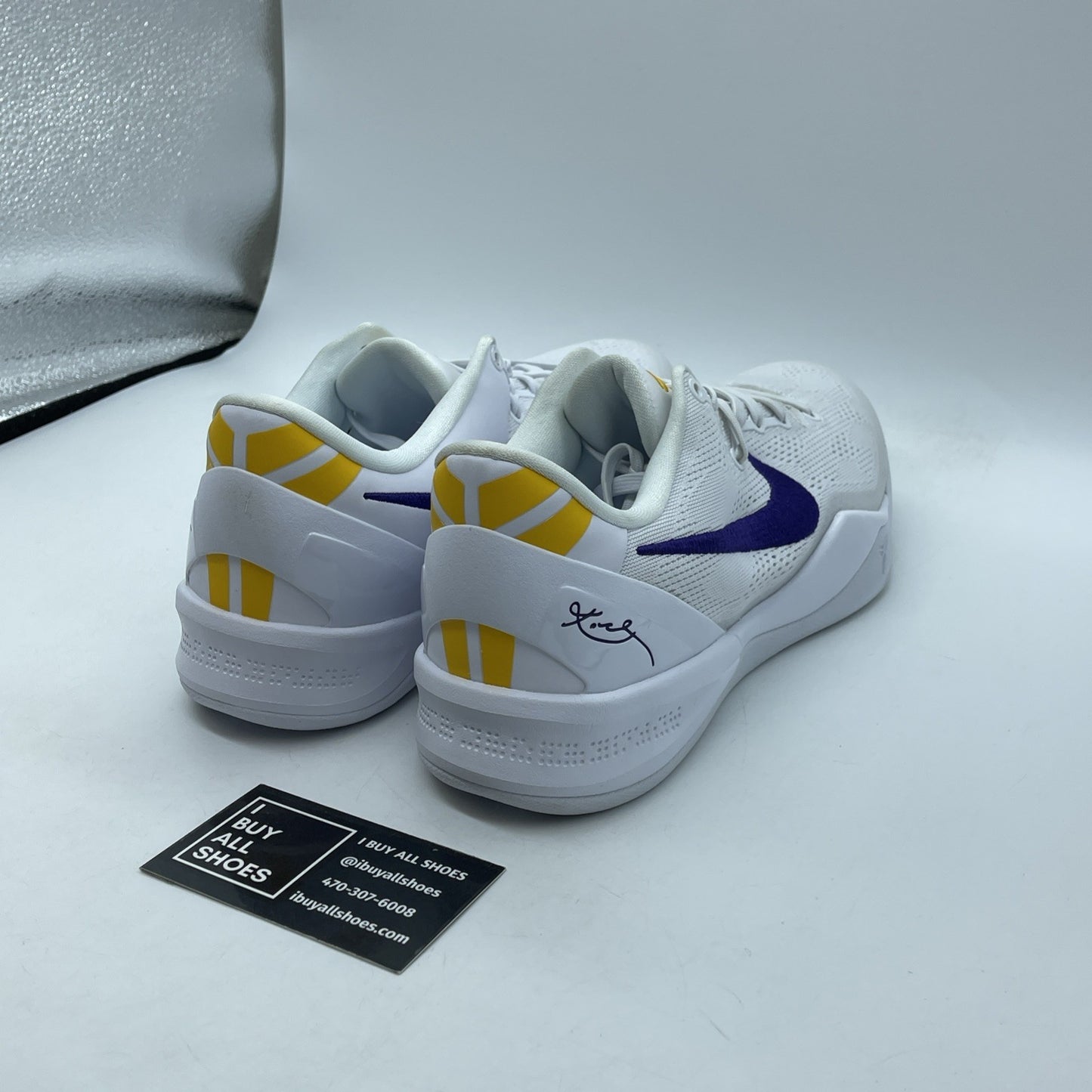 Size 9 - Nike Kobe 8 Protro Lakers Home  Unreleased White Suede (HF9550-100)