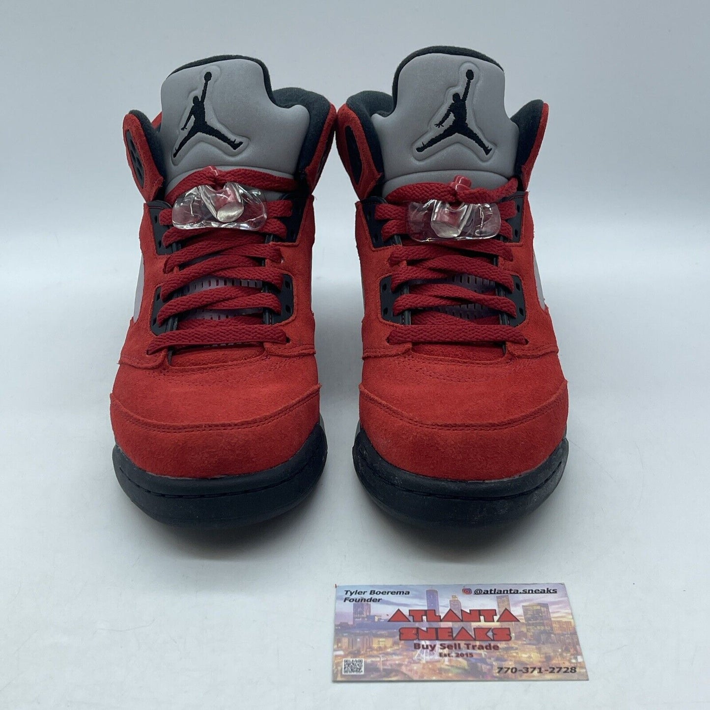 Size 7 - Jordan 5 Retro Mid Raging Bull Black Gray Red (440888-600)