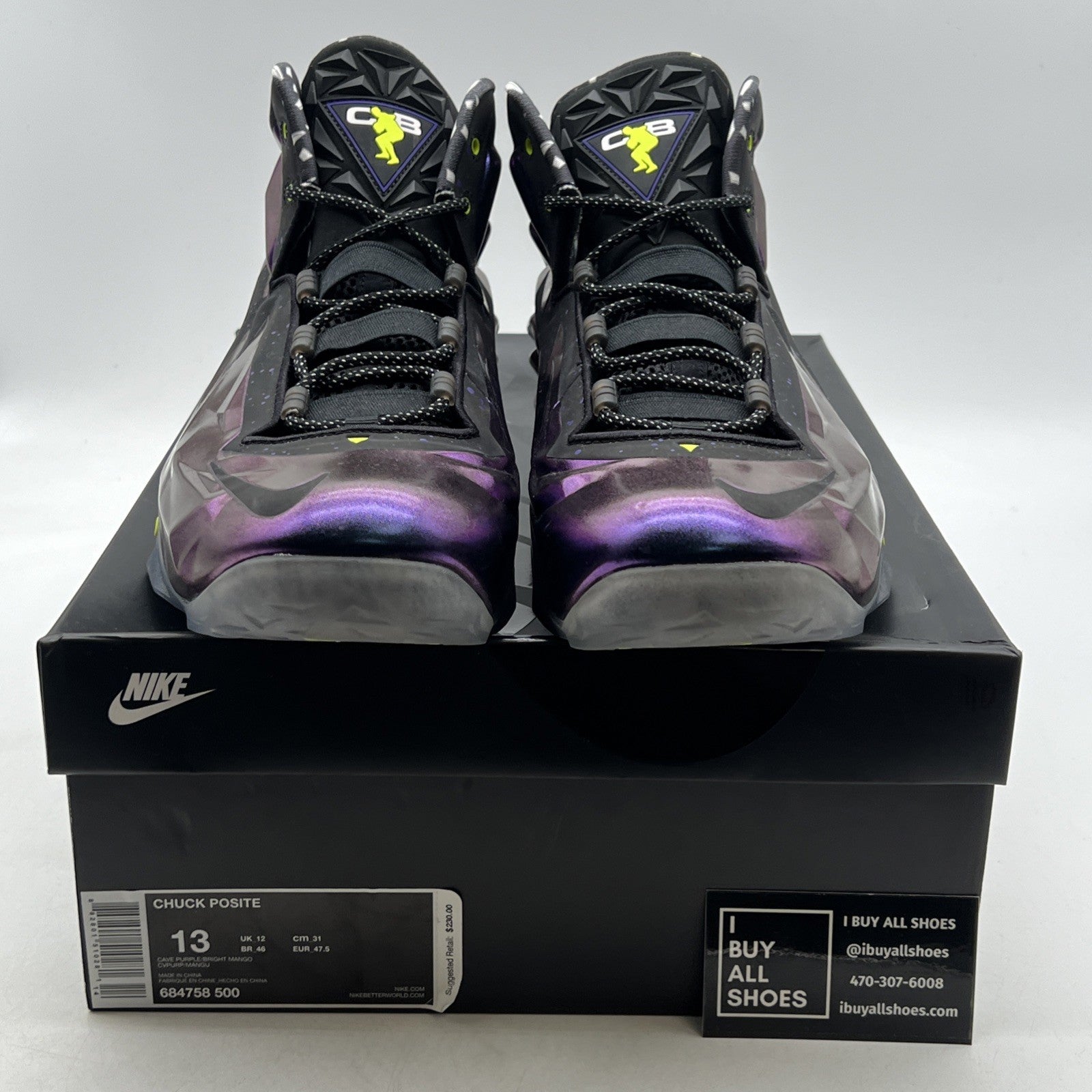 Size 13 - Nike Chuck Posite Cave Purple (684758-500)