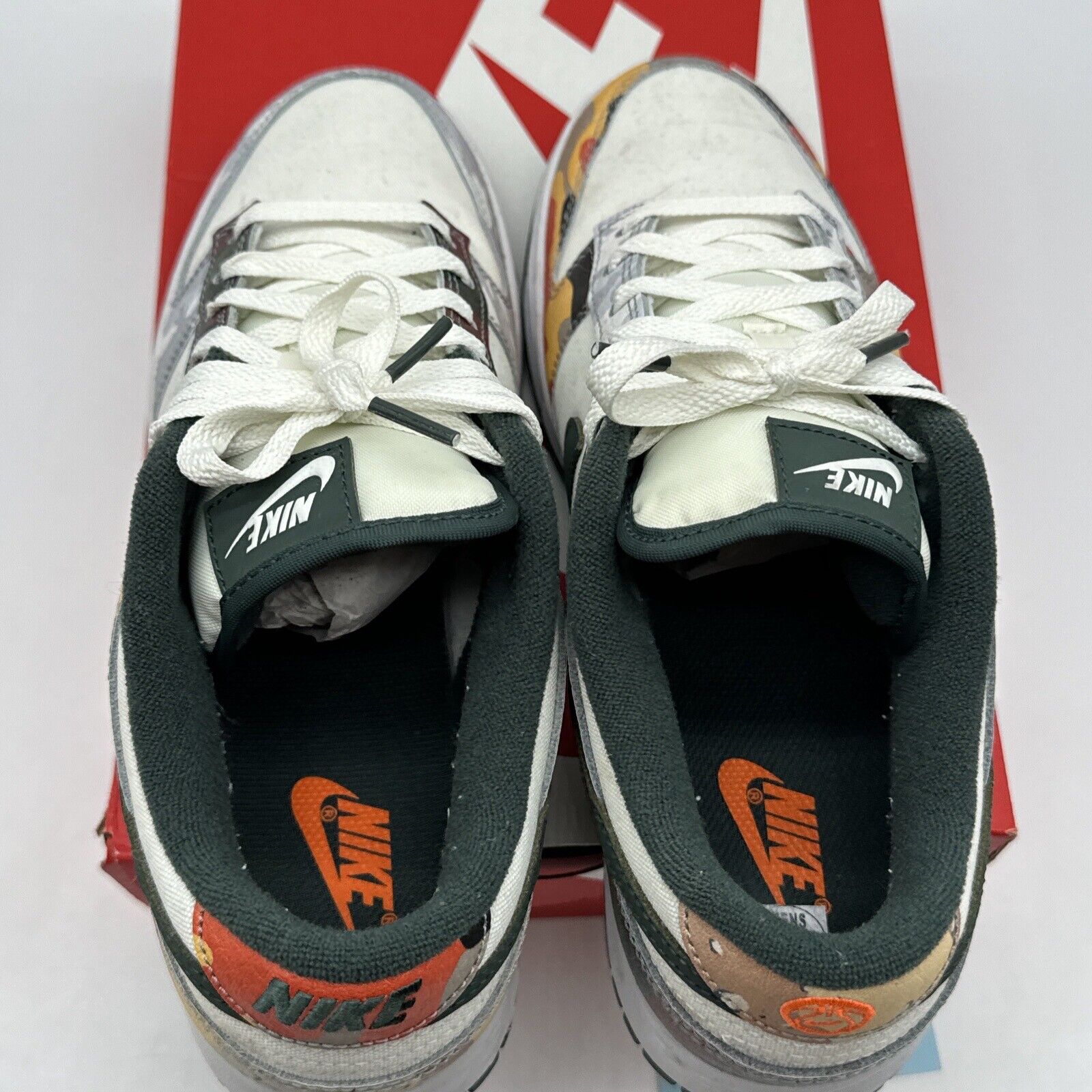 Nike Dunk Low SE Sail Multi Camo Shoes Mens 9.5 DH0957-100 Army Green Desert Og