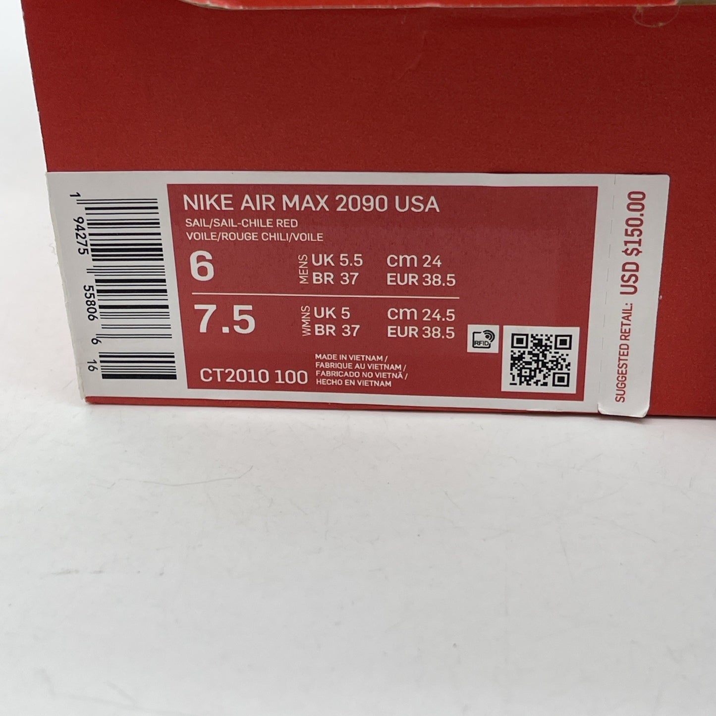 Size 6 - Nike Air Max 2090 USA Blue White Leather (CT2010-100)