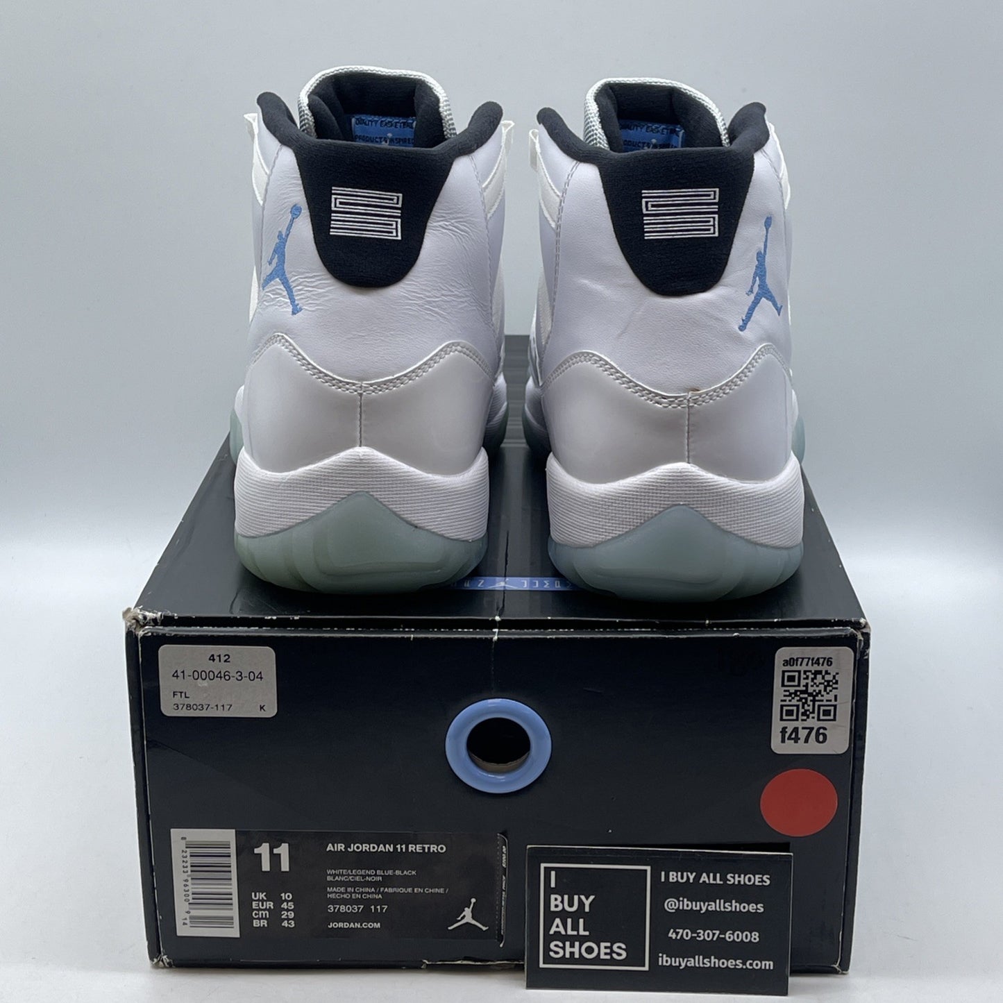 Size 11 - Air Jordan 11 Retro High Legend Blue White Leather (378037-117)