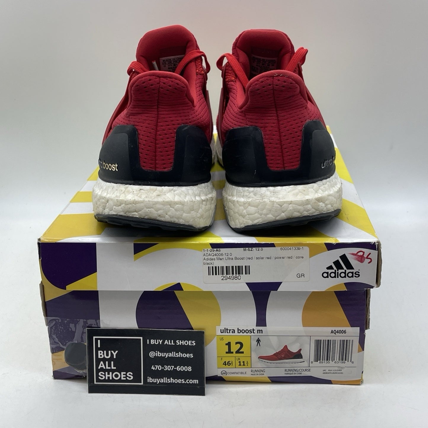 Size 12 - Adidas UltraBoost 2.0 Red Gradient (AQ4006)