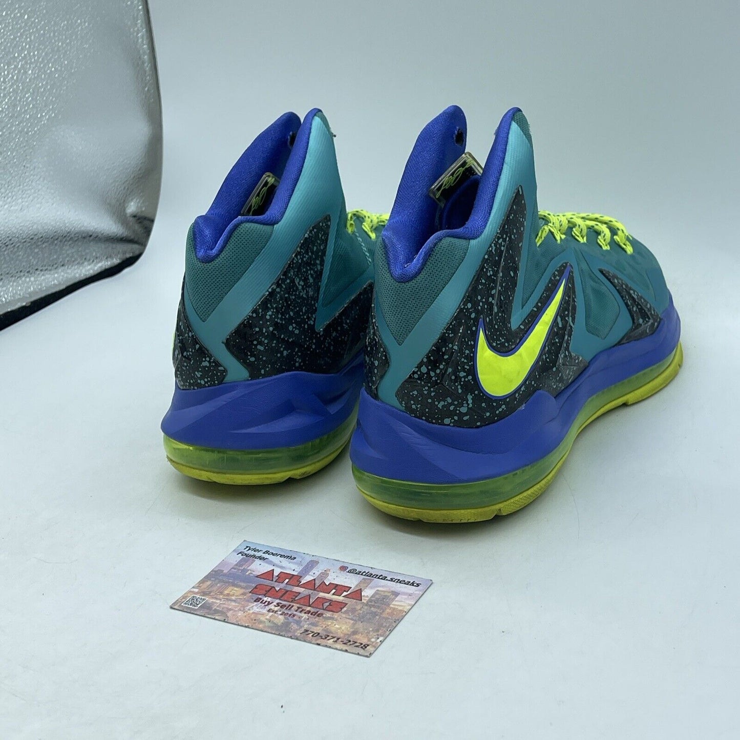 Size 8 - Nike LeBron 10 P.S. Elite Sport Turquoise Blue Blue Suede (579827-300)