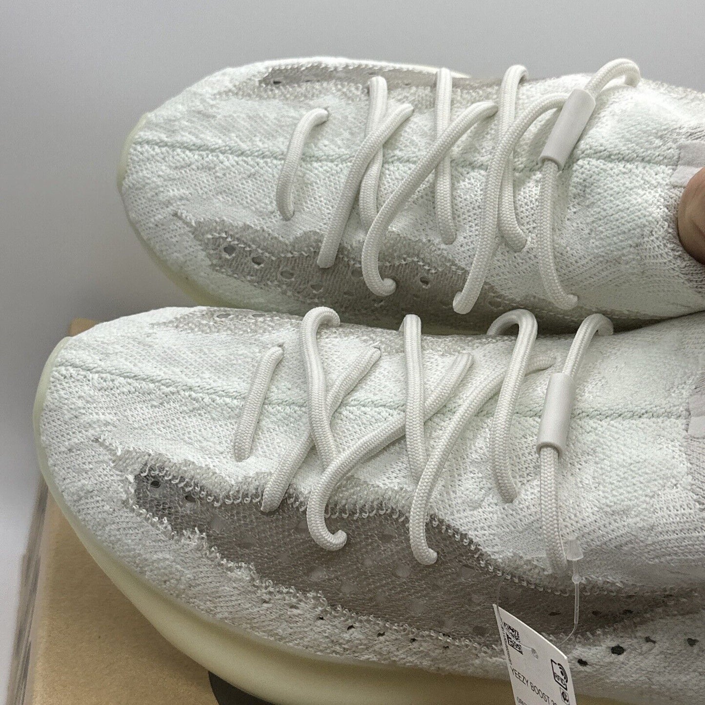 Size 12 - adidas Yeezy Boost 380 Calcite Glow Gid White Green Comfy New OG All