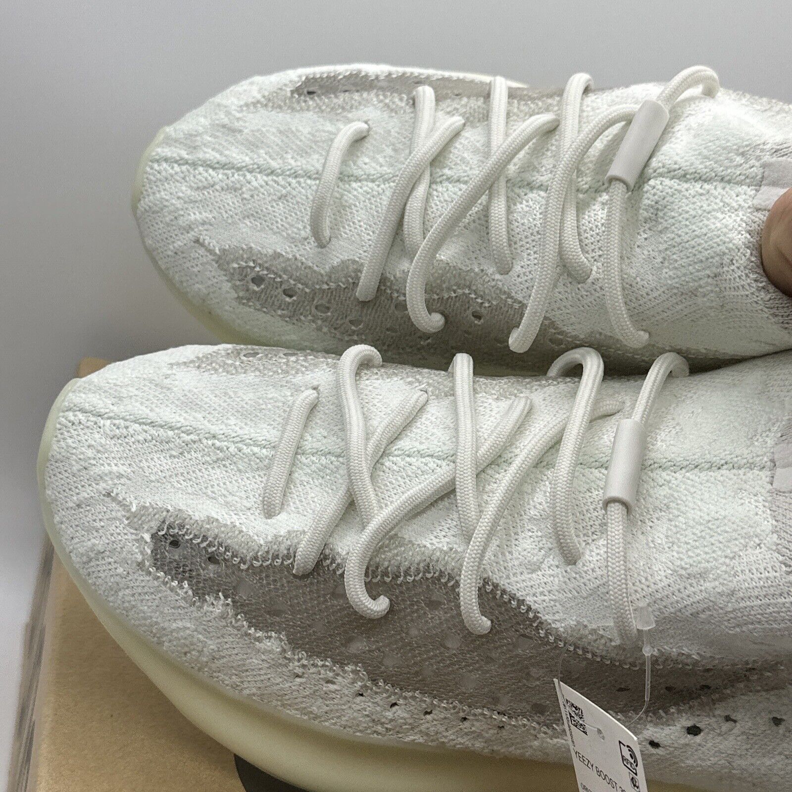 Size 12 - adidas Yeezy Boost 380 Calcite Glow Gid White Green Comfy New OG All