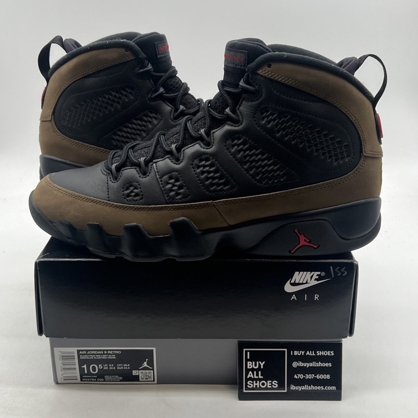 Size 10.5 - Air Jordan 9 Retro 2024 Olive (HV4794-030)
