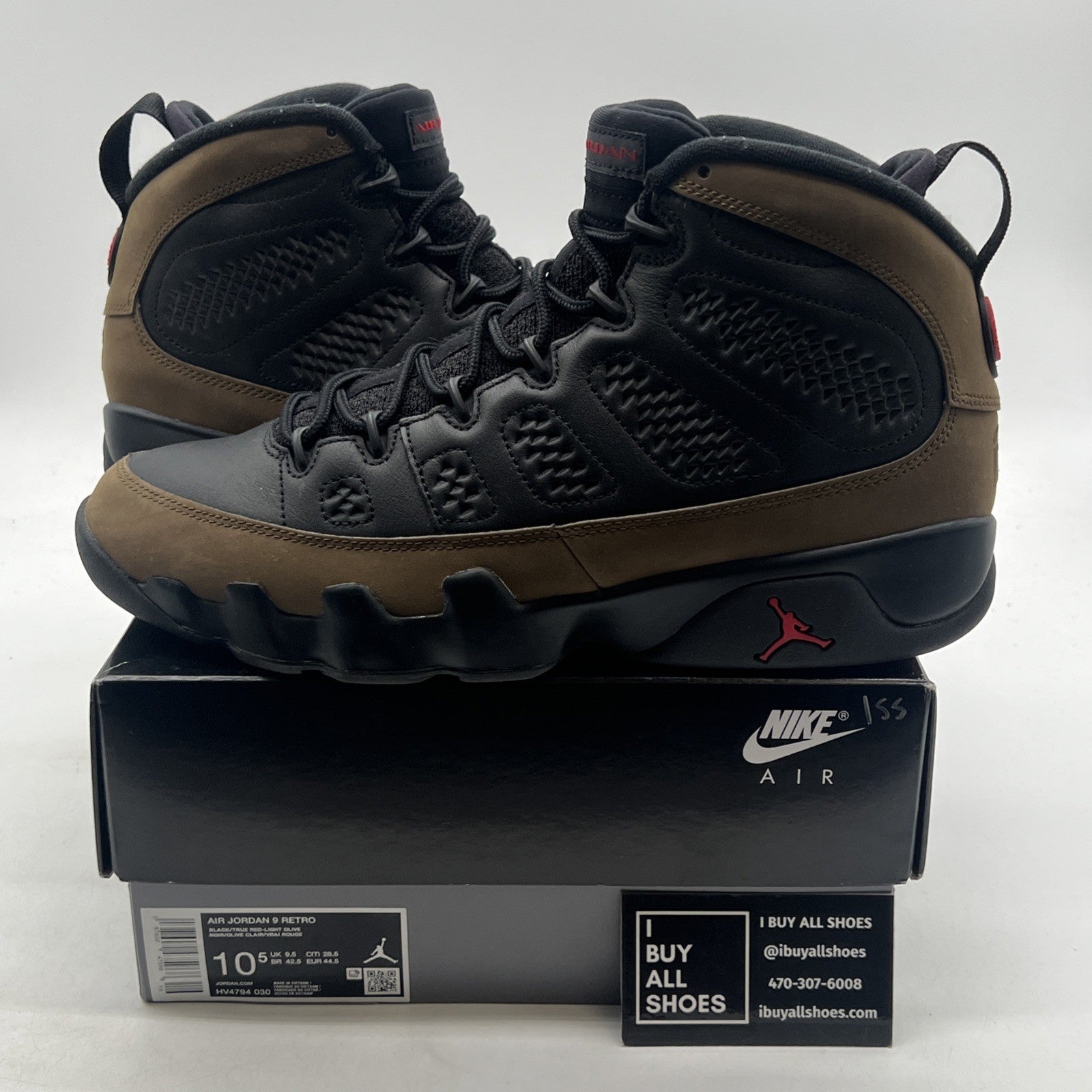 Size 10.5 - Air Jordan 9 Retro 2024 Olive (HV4794-030)