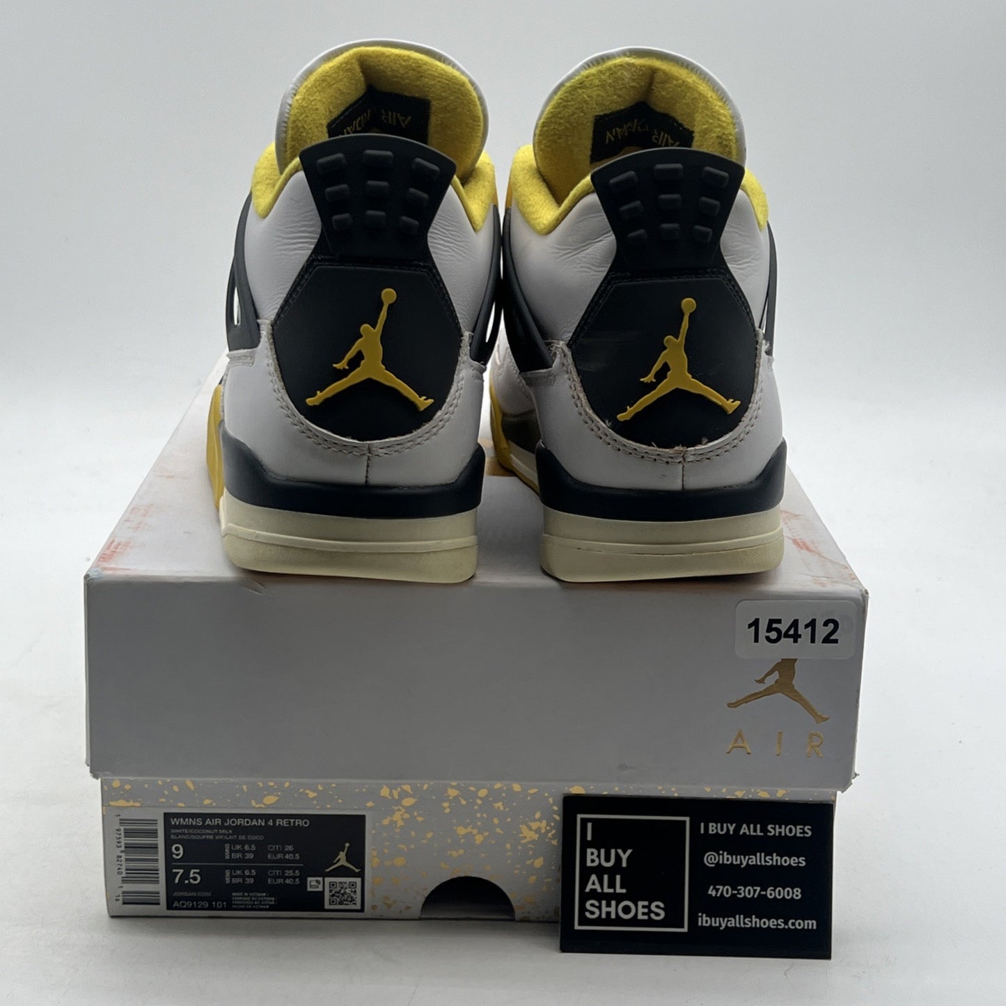 Size 9 - Air Jordan 4 Retro Vivid Sulfur W (AQ9129-101)