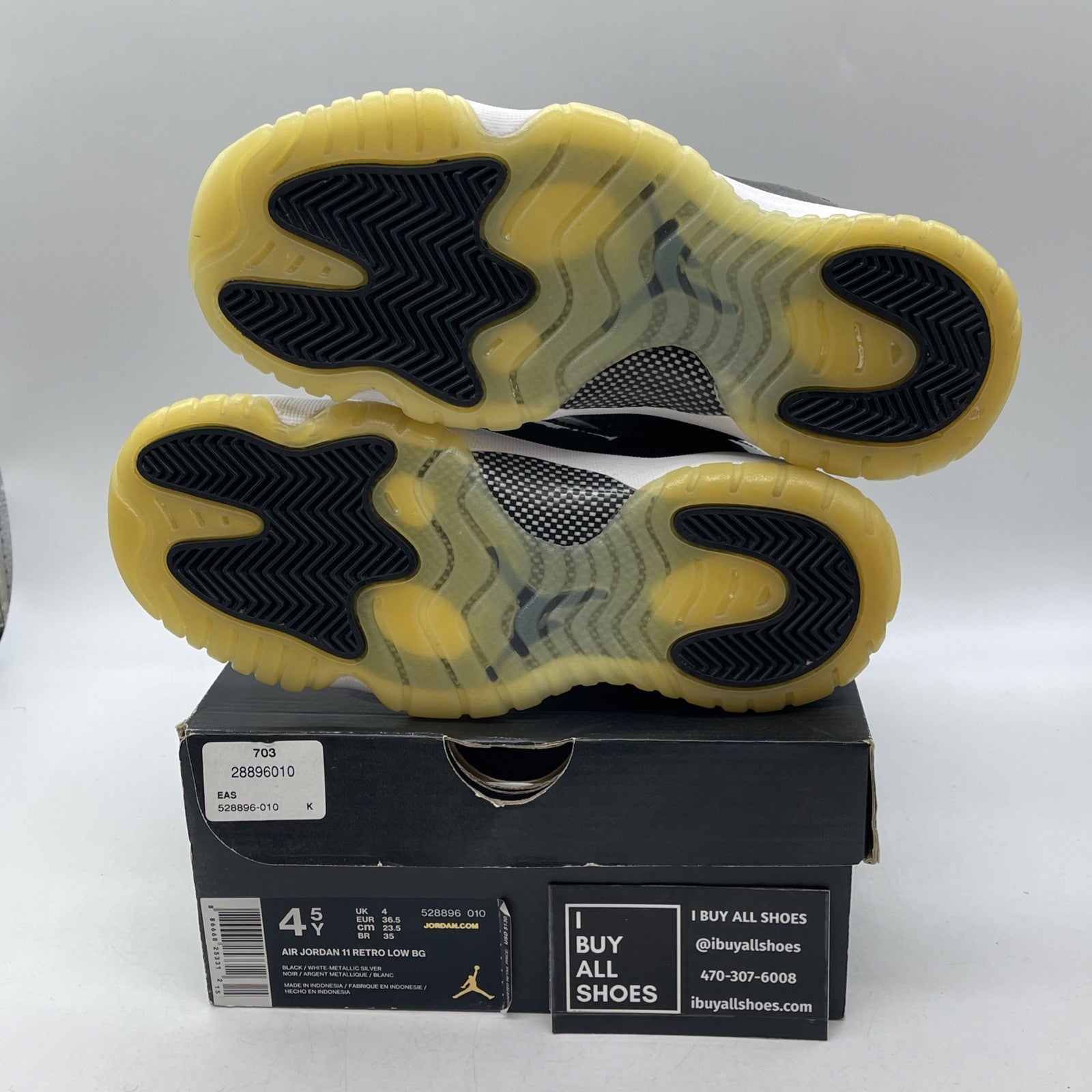 Size 4.5Y - Air Jordan 11 Retro Low Barons (528896-010)