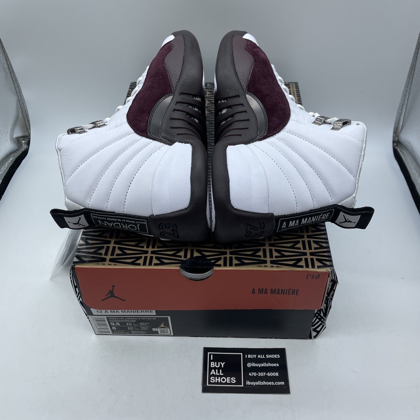 Size 9.5W - Jordan 12 Retro SP x A Ma Maniere Mid White Suede (DV6989-100)