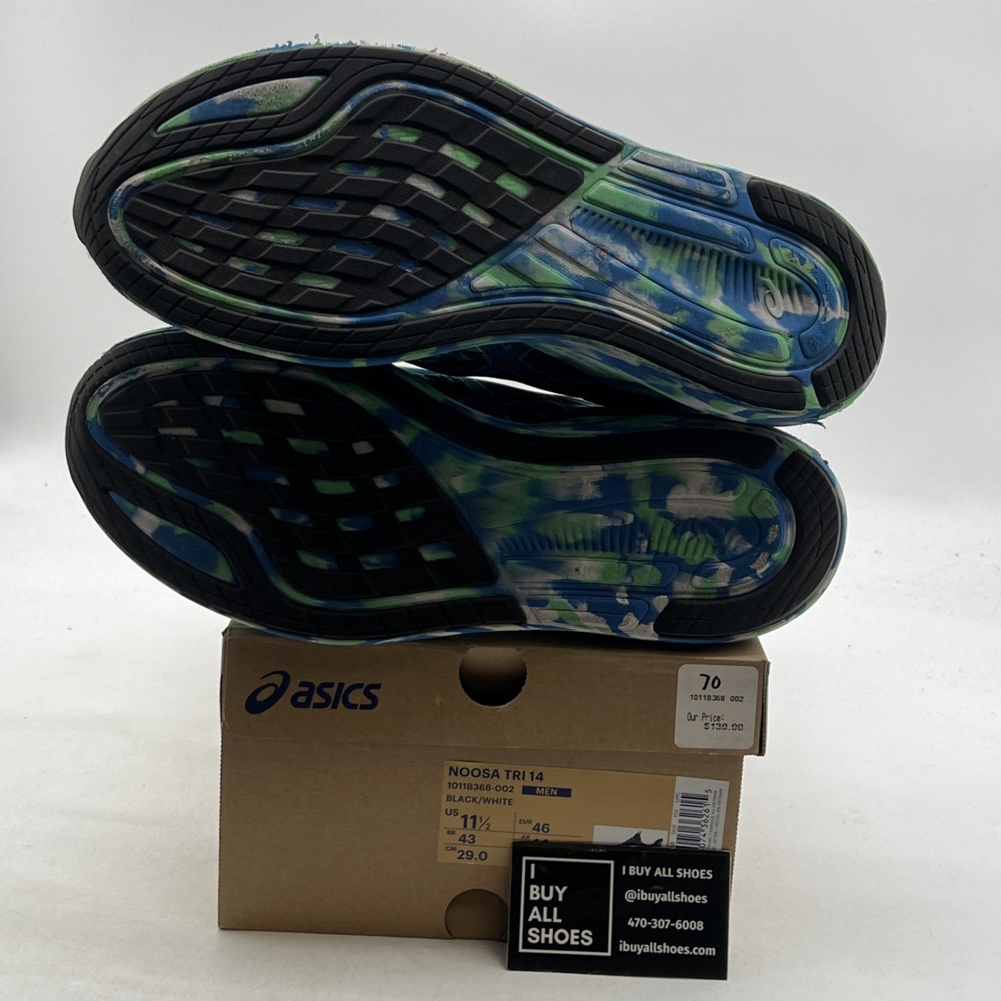 Size 11.5 - Asics Noosa Tri 14 Tropical - Black White (1011B368-002)