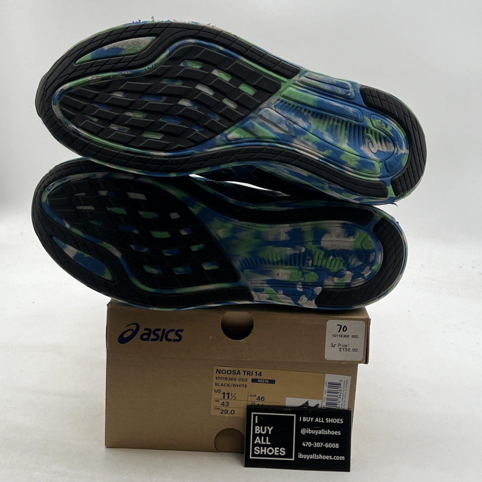 Size 11.5 - Asics Noosa Tri 14 Tropical - Black White (1011B368-002)