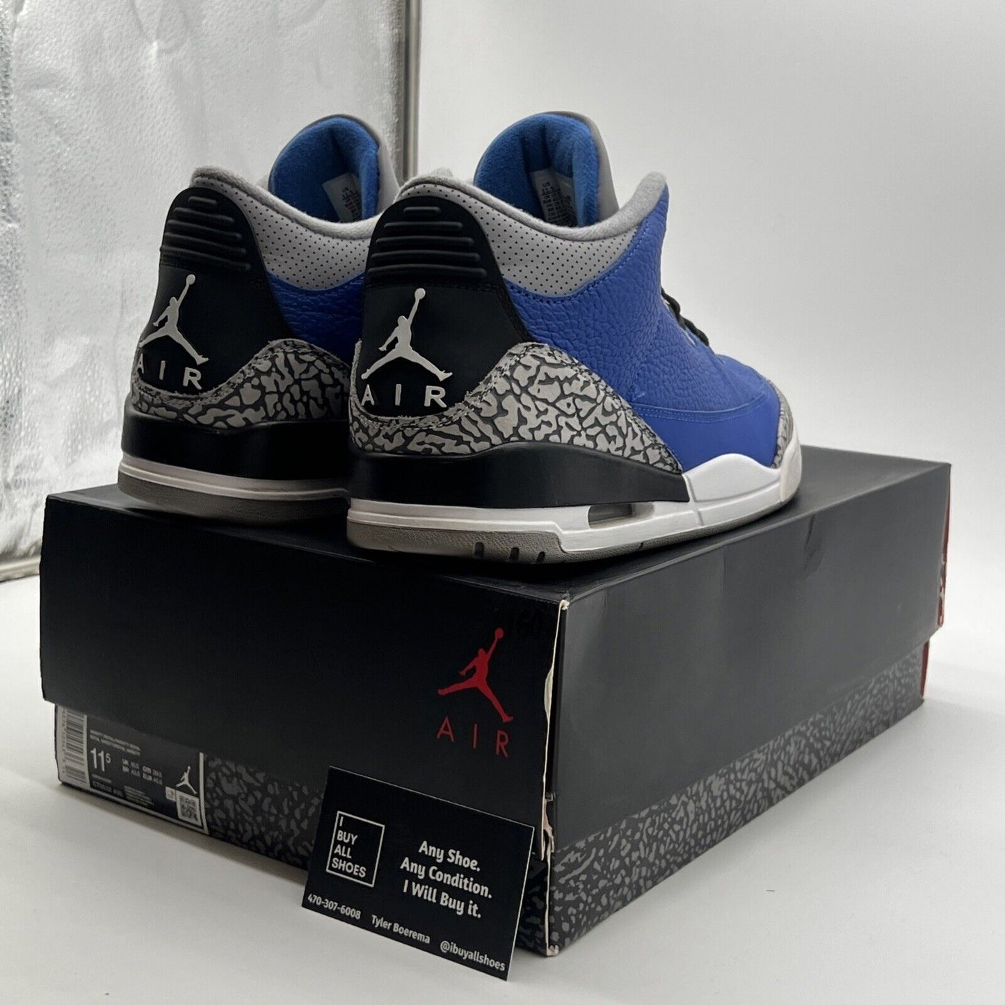 Size 11.5 - Air Jordan 3 Retro Varsity Royal 2020 (CT8532-400)