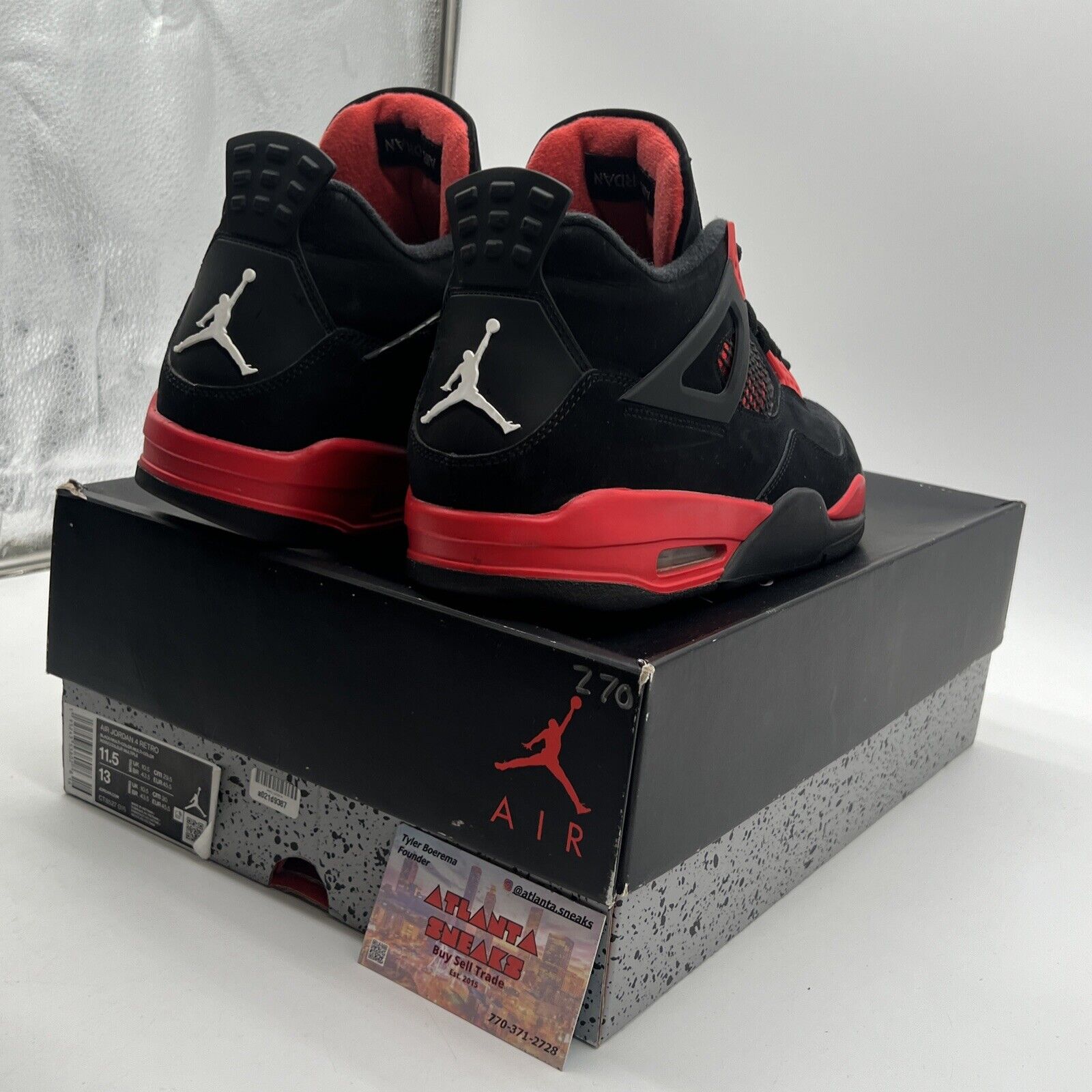 Size 11.5 - Jordan 4 Retro Mid Red Thunder Black Red Suede (CT8527-016)