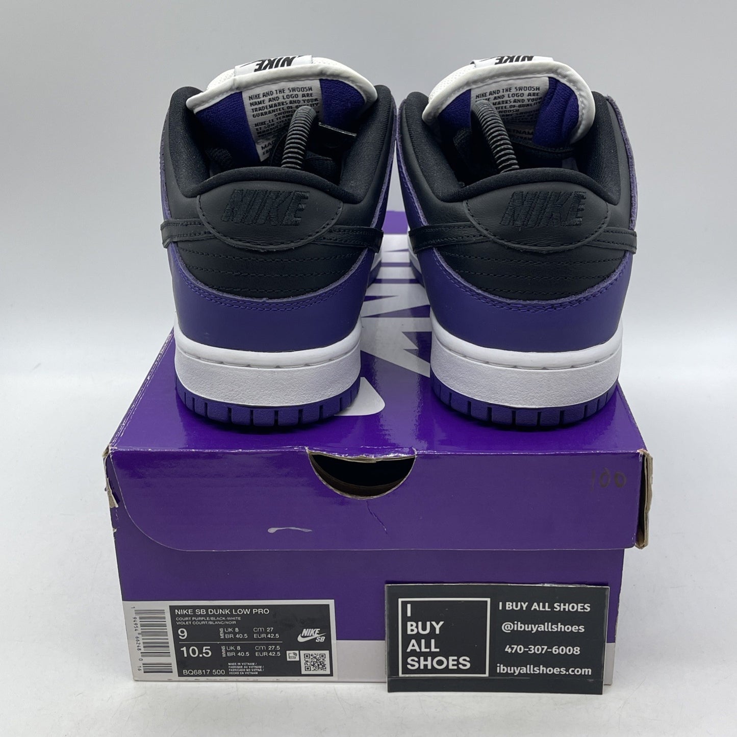 Size 9 - Nike Dunk SB Low Court Purple (BQ6817-500)