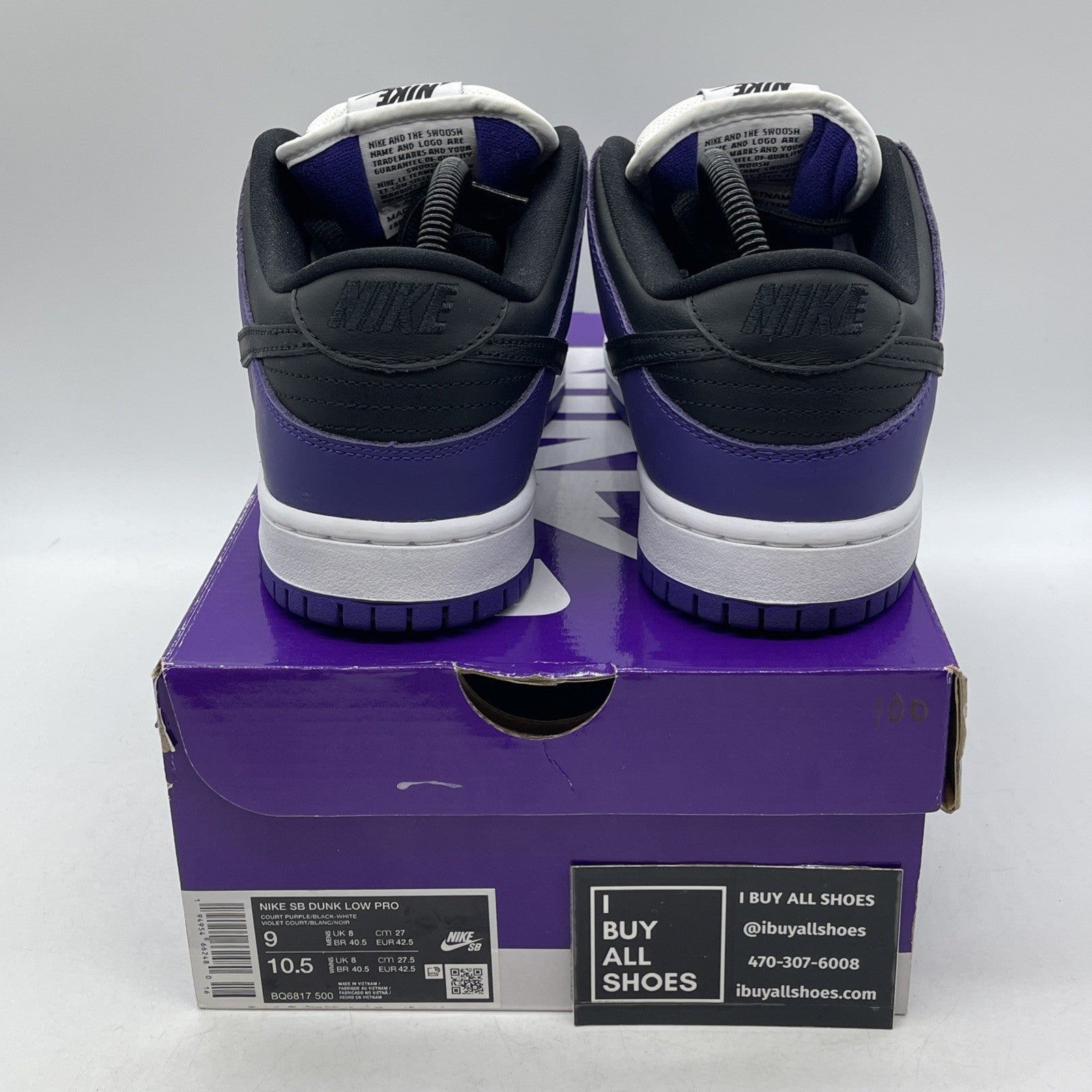 Size 9 - Nike Dunk SB Low Court Purple (BQ6817-500)