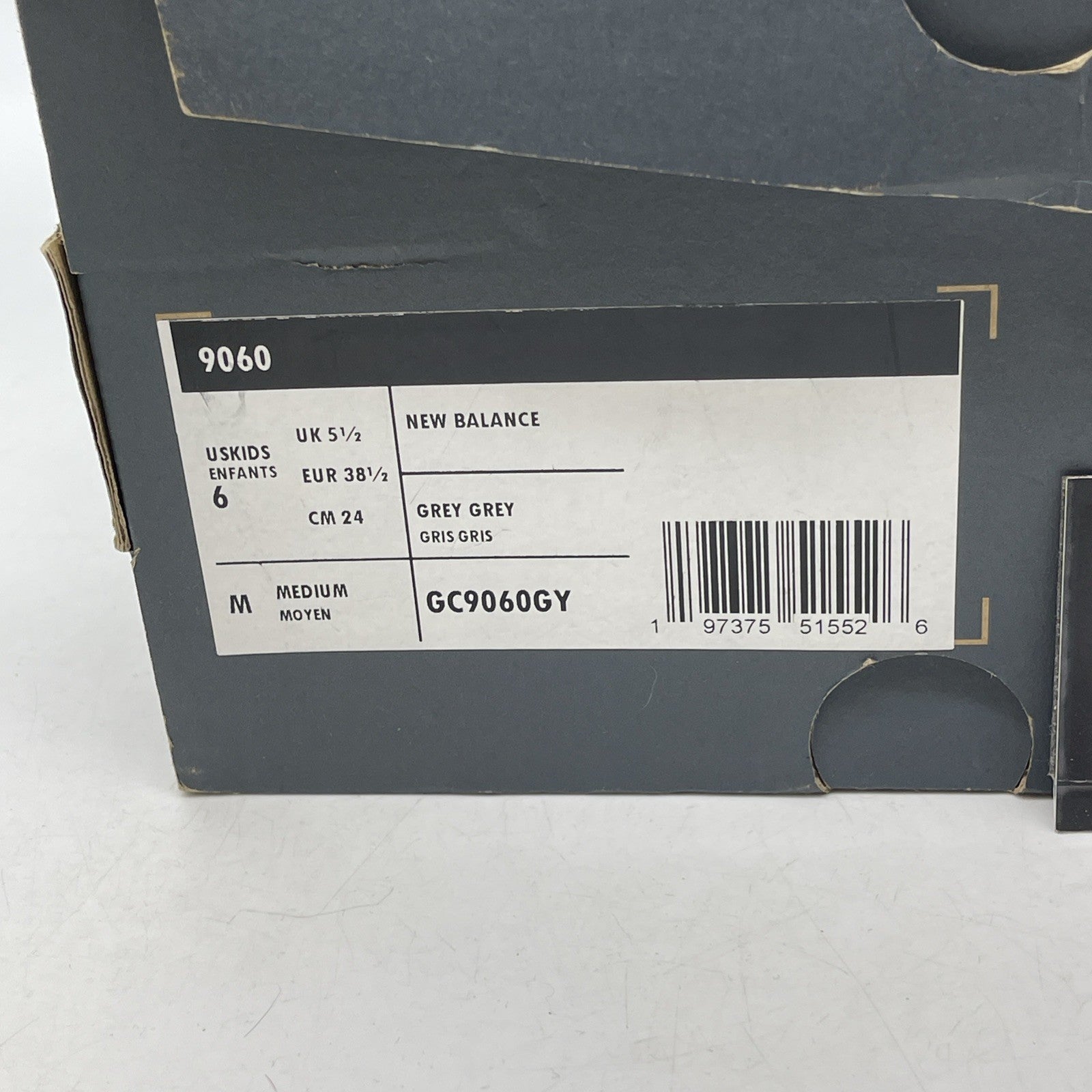 Size 6Y - New Balance 9060 Wide NB Olivine Green Suede (GC9060GY)