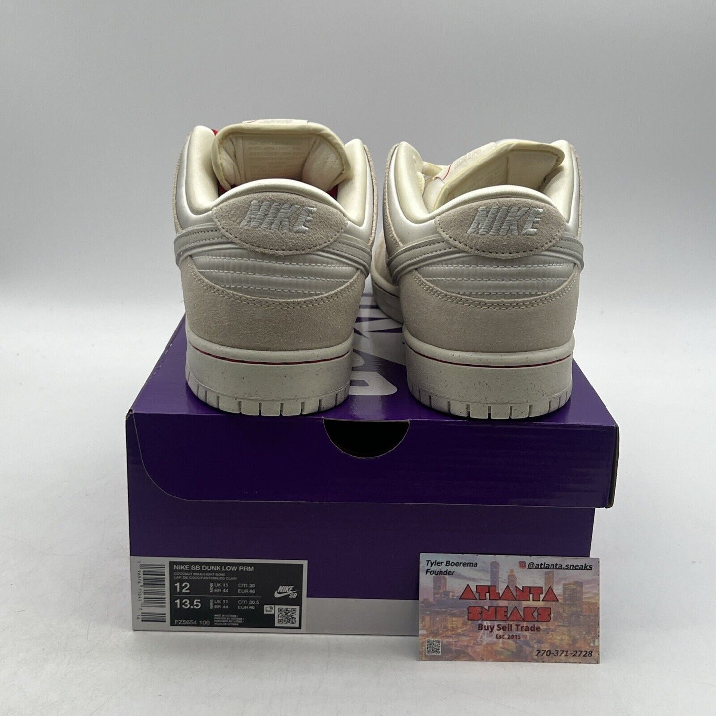 Size 12 - Nike SB Dunk Low City Of Love Light Bone Leather Suede  (FZ5654-100)