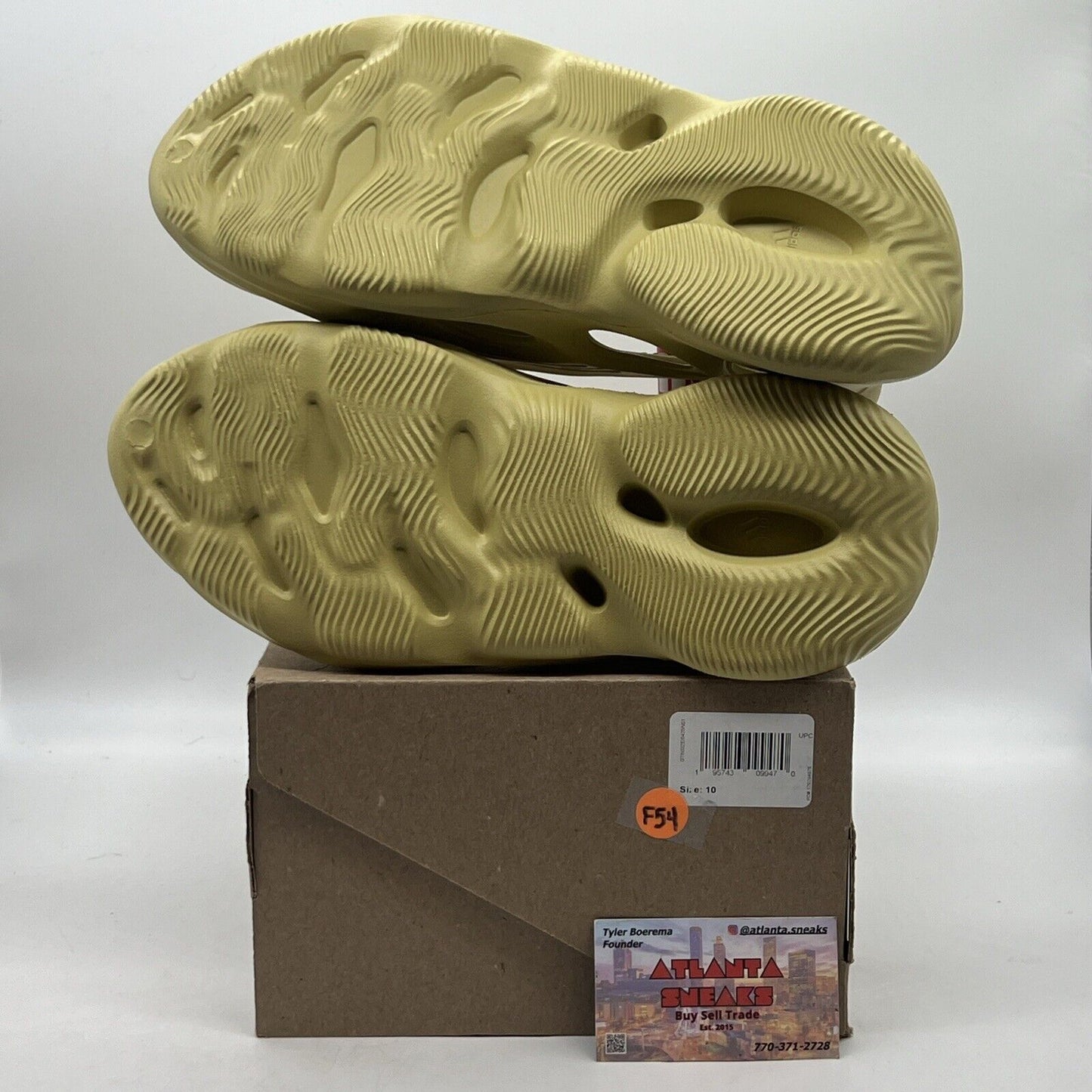 Size 10 - adidas Yeezy Foam RNNR Sulfur GV6775 Brand New Og All