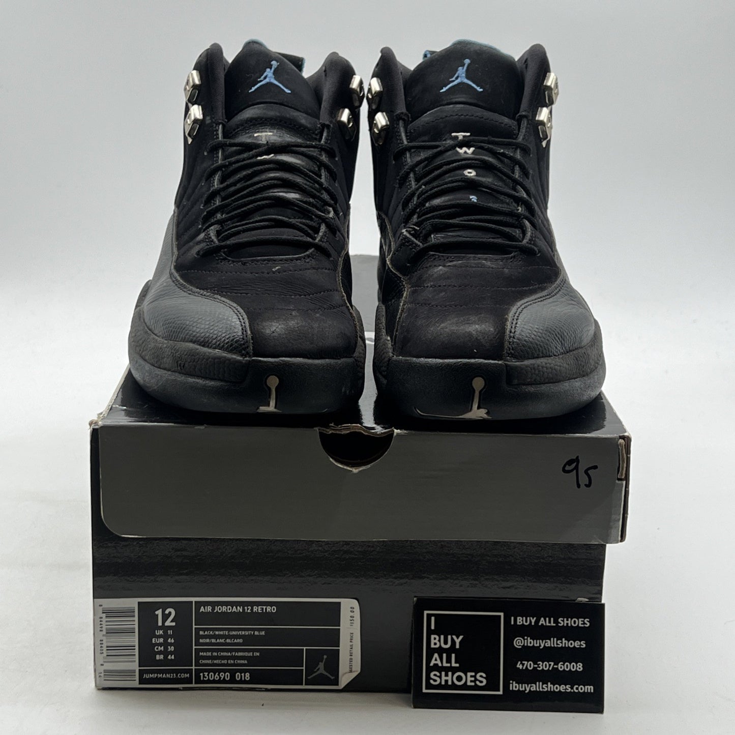 Size 12 - Air Jordan 12 Retro 2009 Nubuck (130690-018)