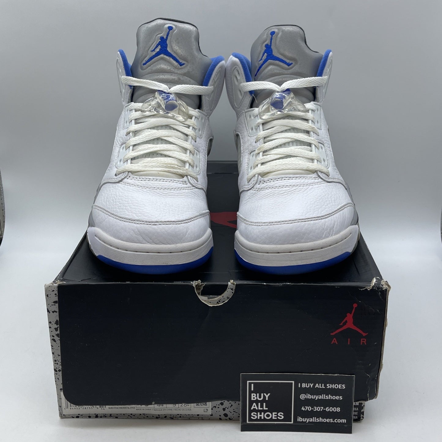 Size 10 - Air Jordan 5 Retro Stealth 2.0 Blue White Leather (DD0587-140)