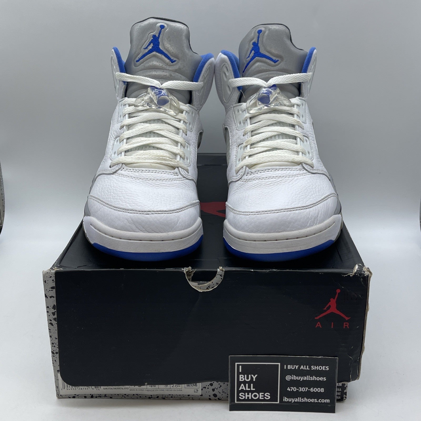 Size 10 - Air Jordan 5 Retro Stealth 2.0 Blue White Leather (DD0587-140)