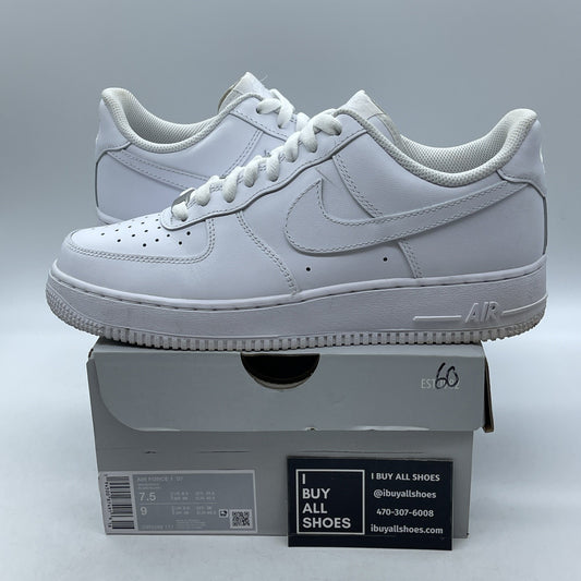 Size 7.5 - Nike Air Force 1 '07 Low Triple White Leather (CW2288-111)