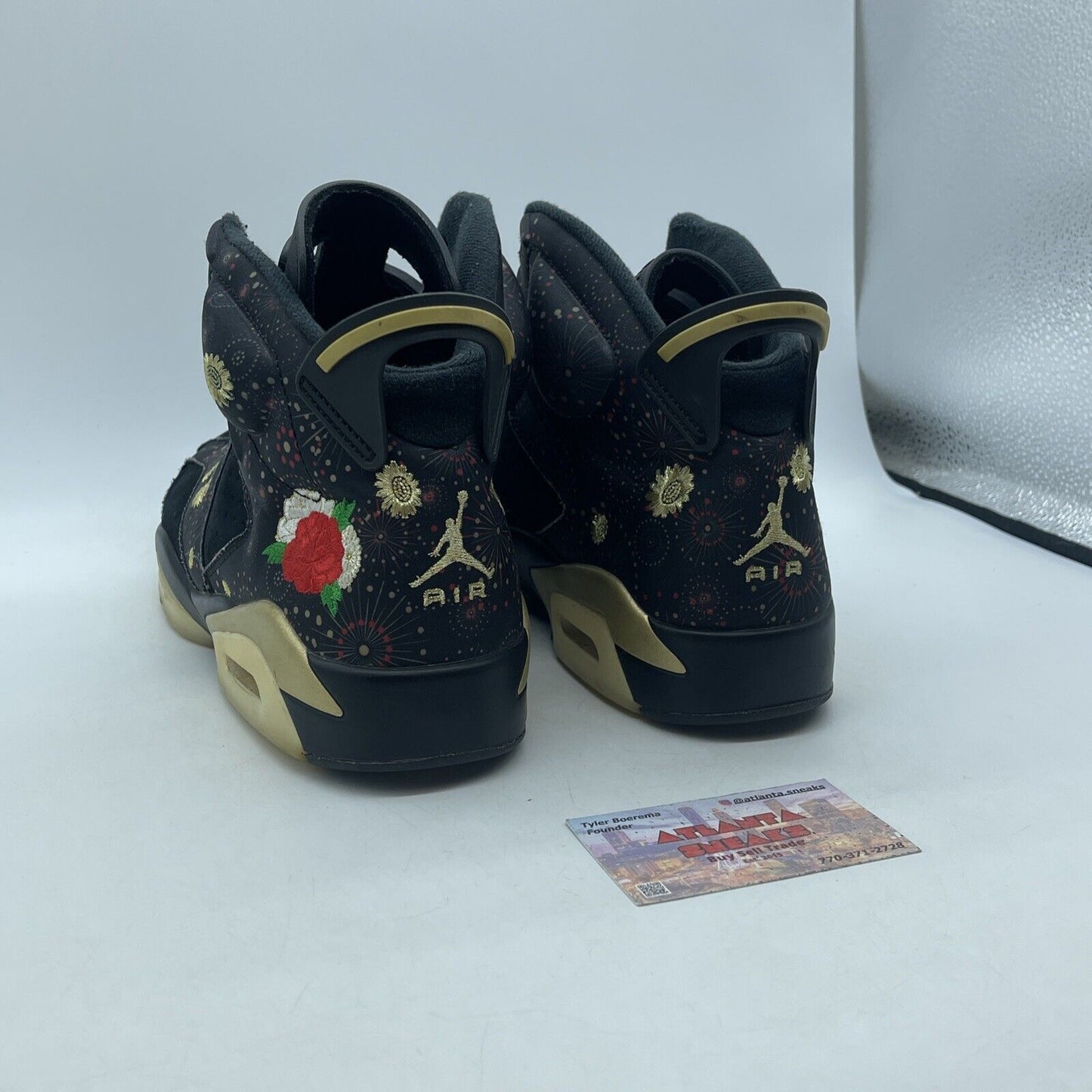 Size 10.5 - Air Jordan 6 Retro Chinese New Year Black Suede Gold (AA2492-021)