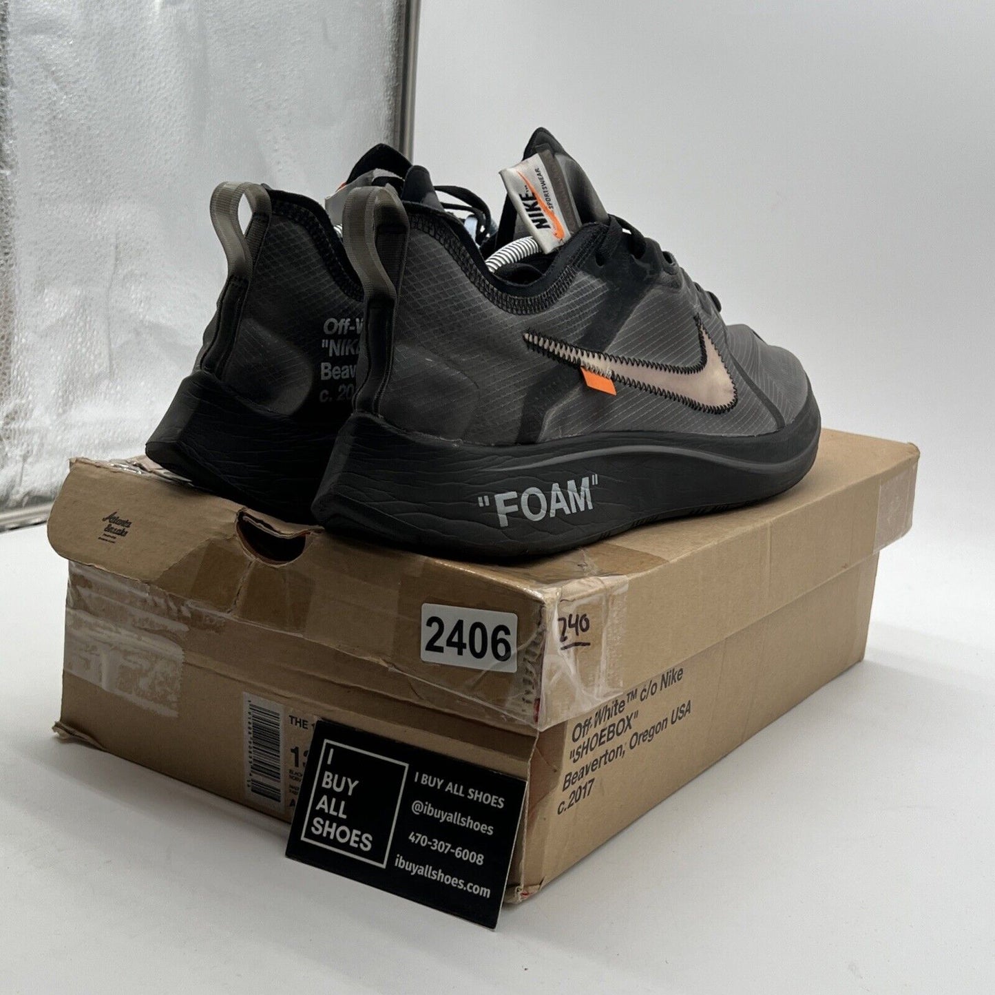 Size 13 - Nike Off-White x Zoom Fly SP Black (AJ4588-001)