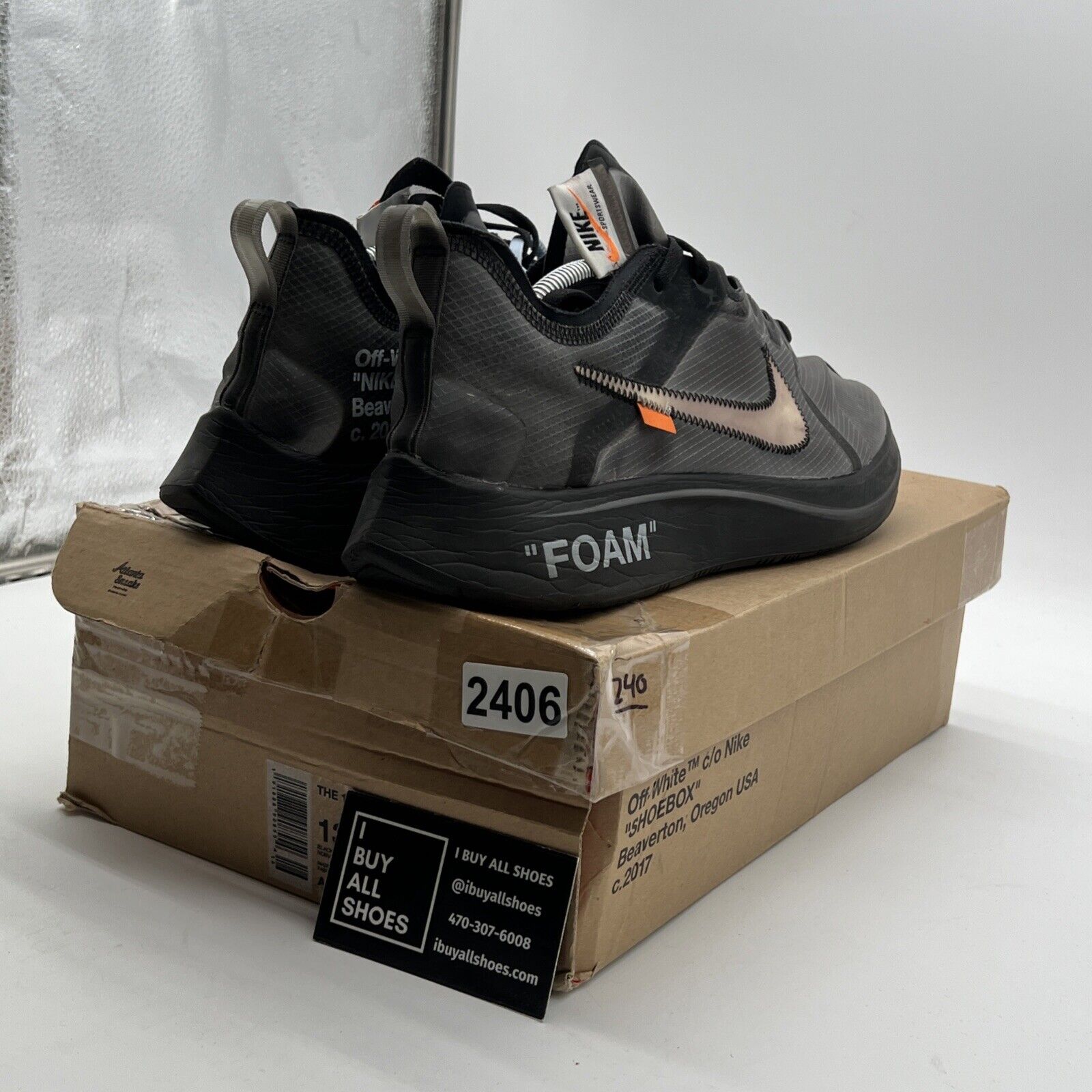 Size 13 - Nike Off-White x Zoom Fly SP Black (AJ4588-001)