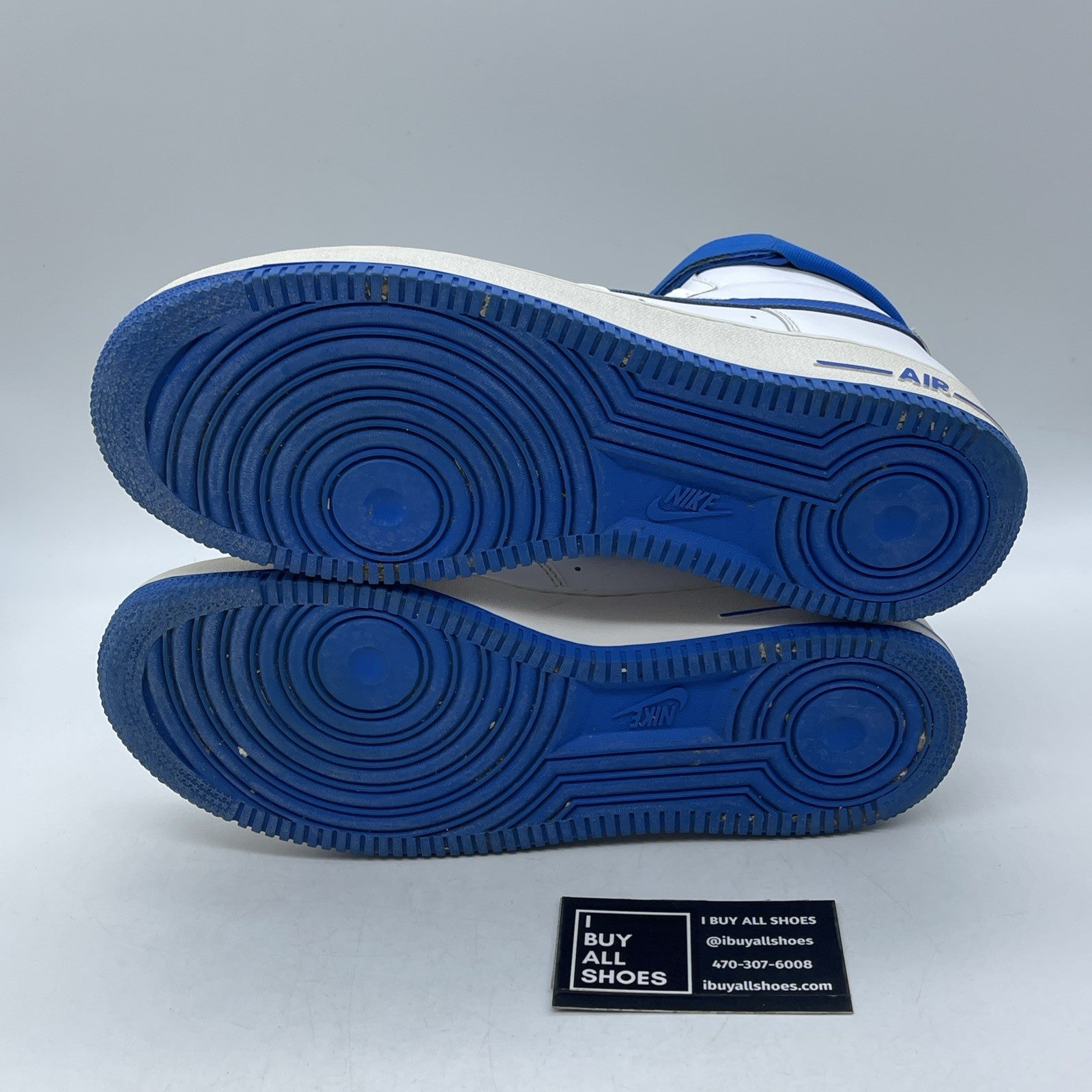 Size 9.5 - Nike Air Force 1 '07 High White Soar Blue (315121-110)