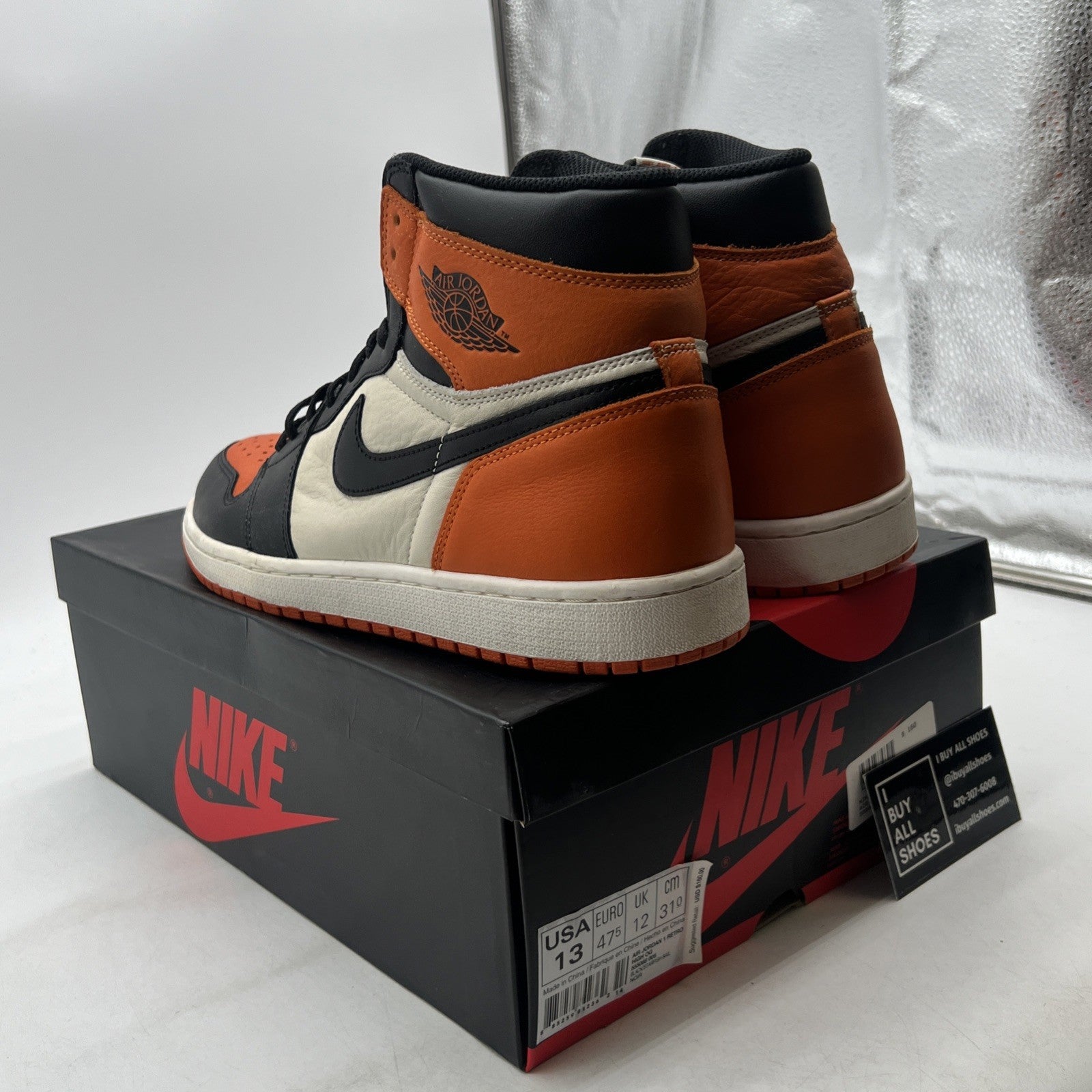 Size 13 - Air Jordan 1 Retro OG High Shattered Backboard (555088-005)