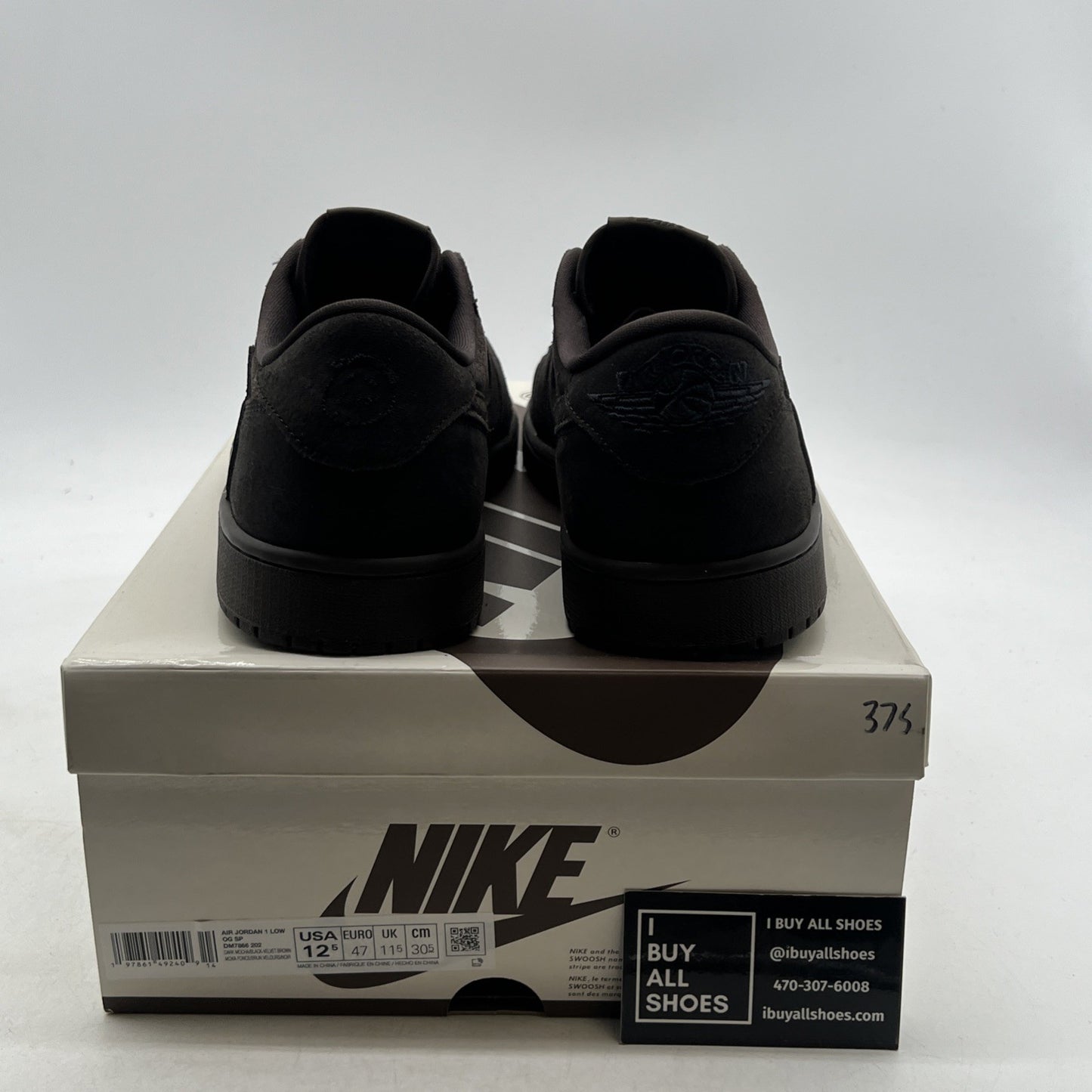 Size 12.5 -Travis Scott x Air Jordan 1 Retro OG SP Low Velvet Brown (DM7866-202)