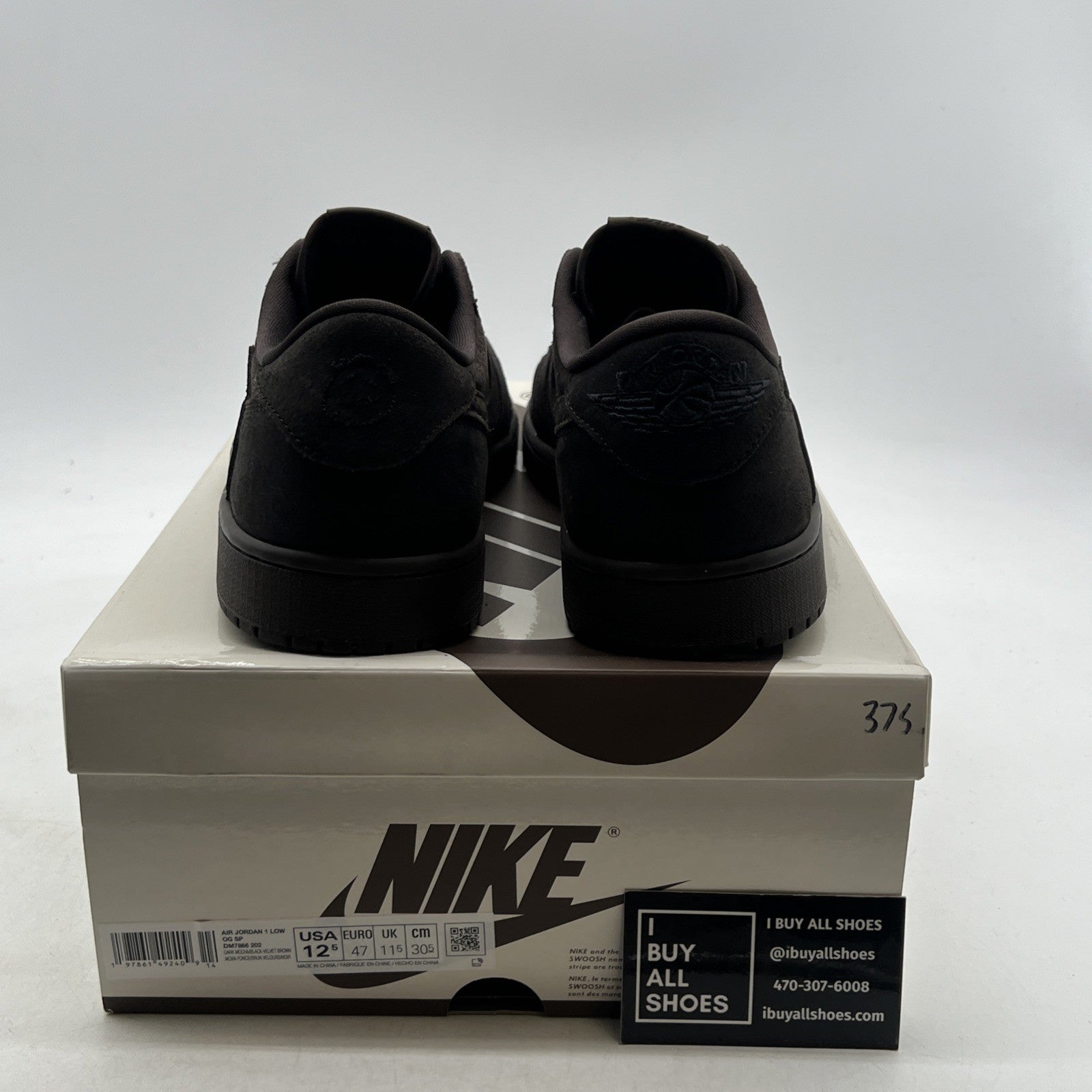 Size 12.5 -Travis Scott x Air Jordan 1 Retro OG SP Low Velvet Brown (DM7866-202)